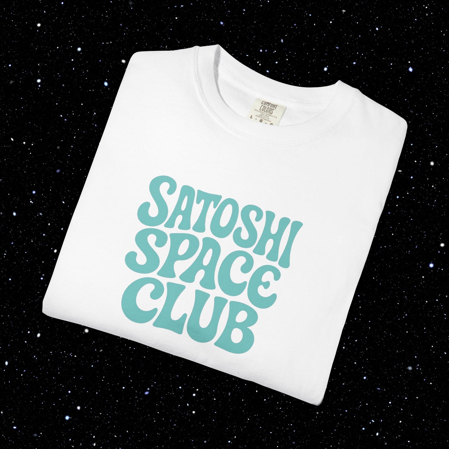 Satoshi Space Club - Groovy Bitcoin Comfort Colors Tee Shirt
