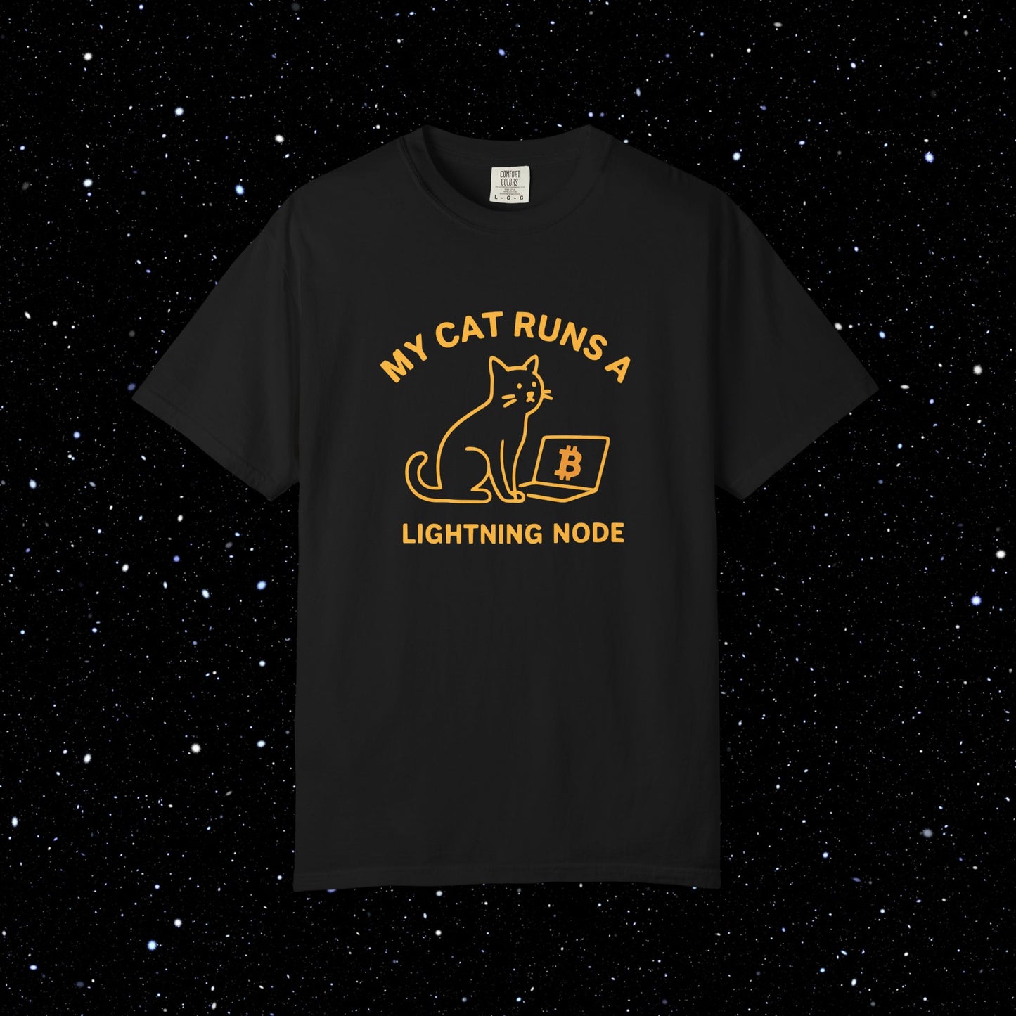 My Cat Runs a Lightning Node Bitcoin Tee
