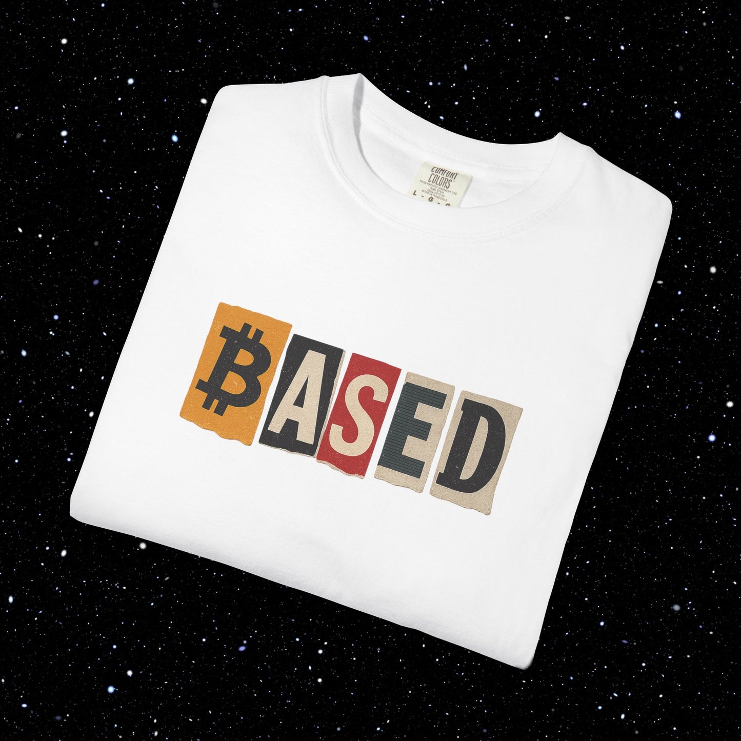Based Cutout Comfort Colors Bitcoin Tee