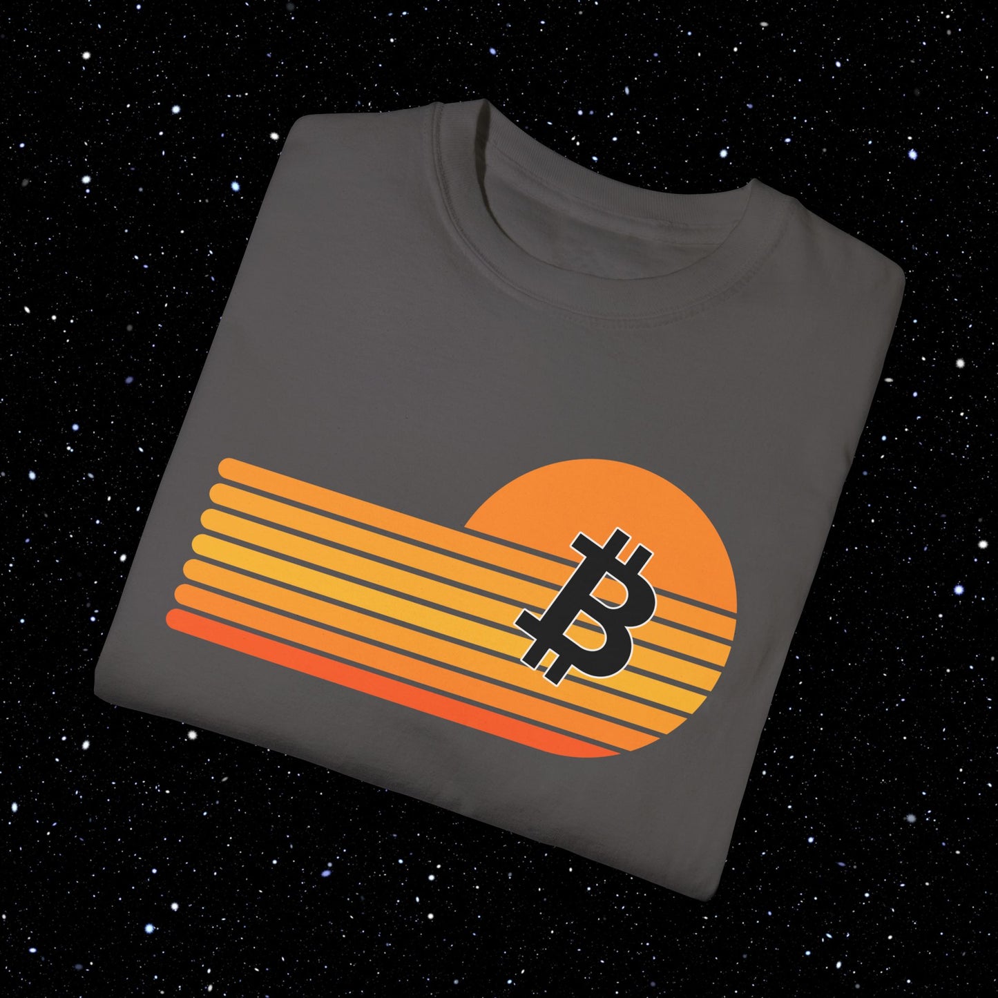 Bitcoin Retro Sunset Tee Shirt