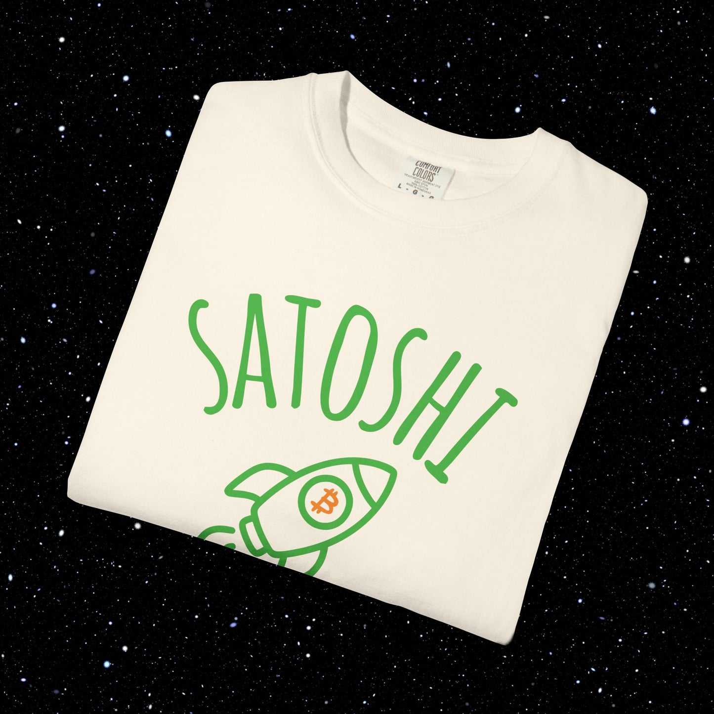 Satoshi Space Club Rocket Line Art Tee