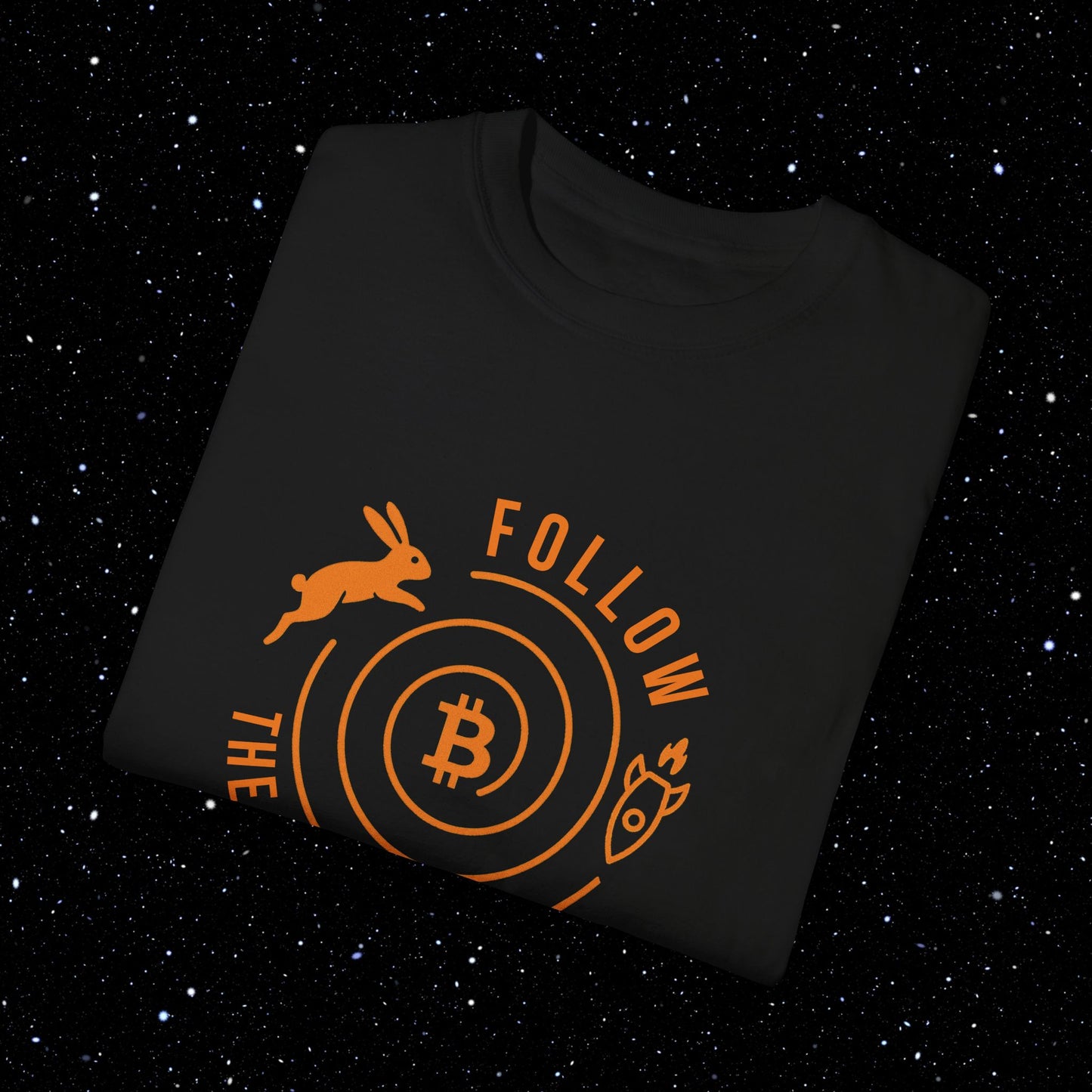 Follow the Orange Rabbit Bitcoin Comfort Colors Tee Shirt