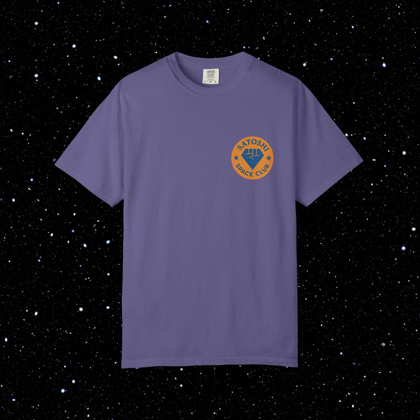 Satoshi Space Club Diamond Hands Back Print Tee