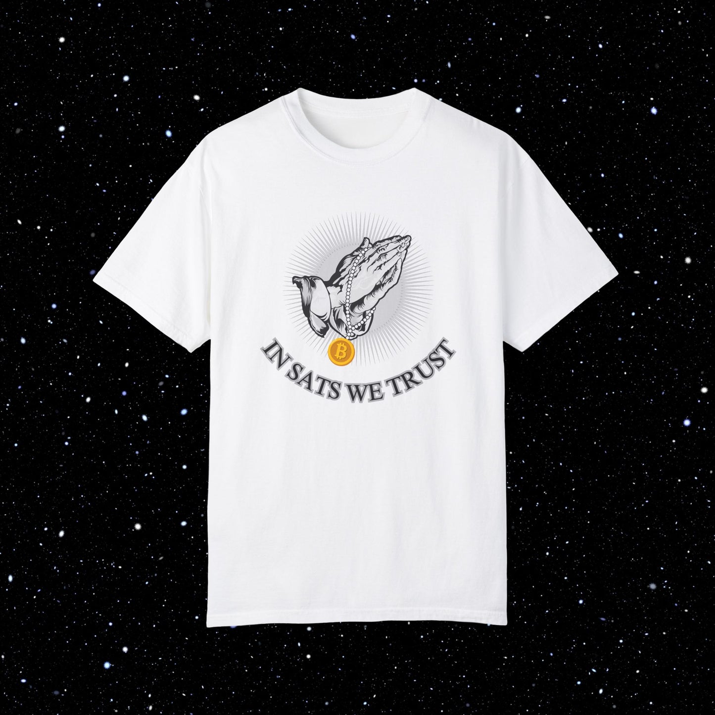 In Sats We Trust Unisex Garment-Dyed T-Shirt - Bitcoin Enthusiast Tee