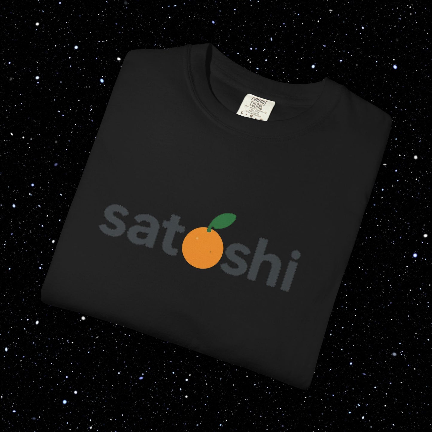 Satoshi Orange Logo Tee Shirt