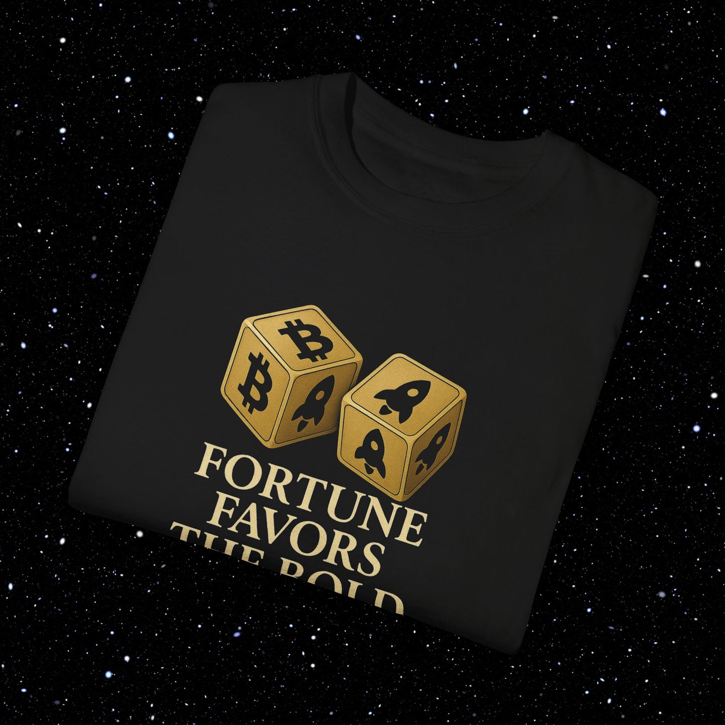 Fortune Favors The Bold - Bitcoin Comfort Colors Tee Shirt