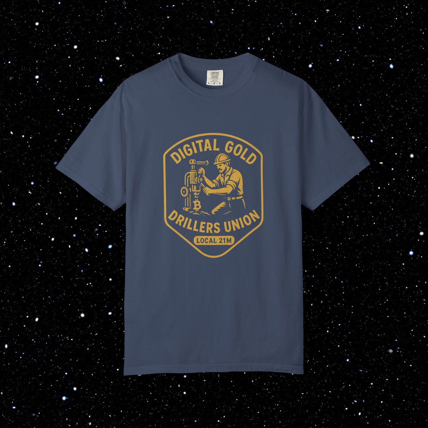 Digital Gold Drillers Union Bitcoin Tee