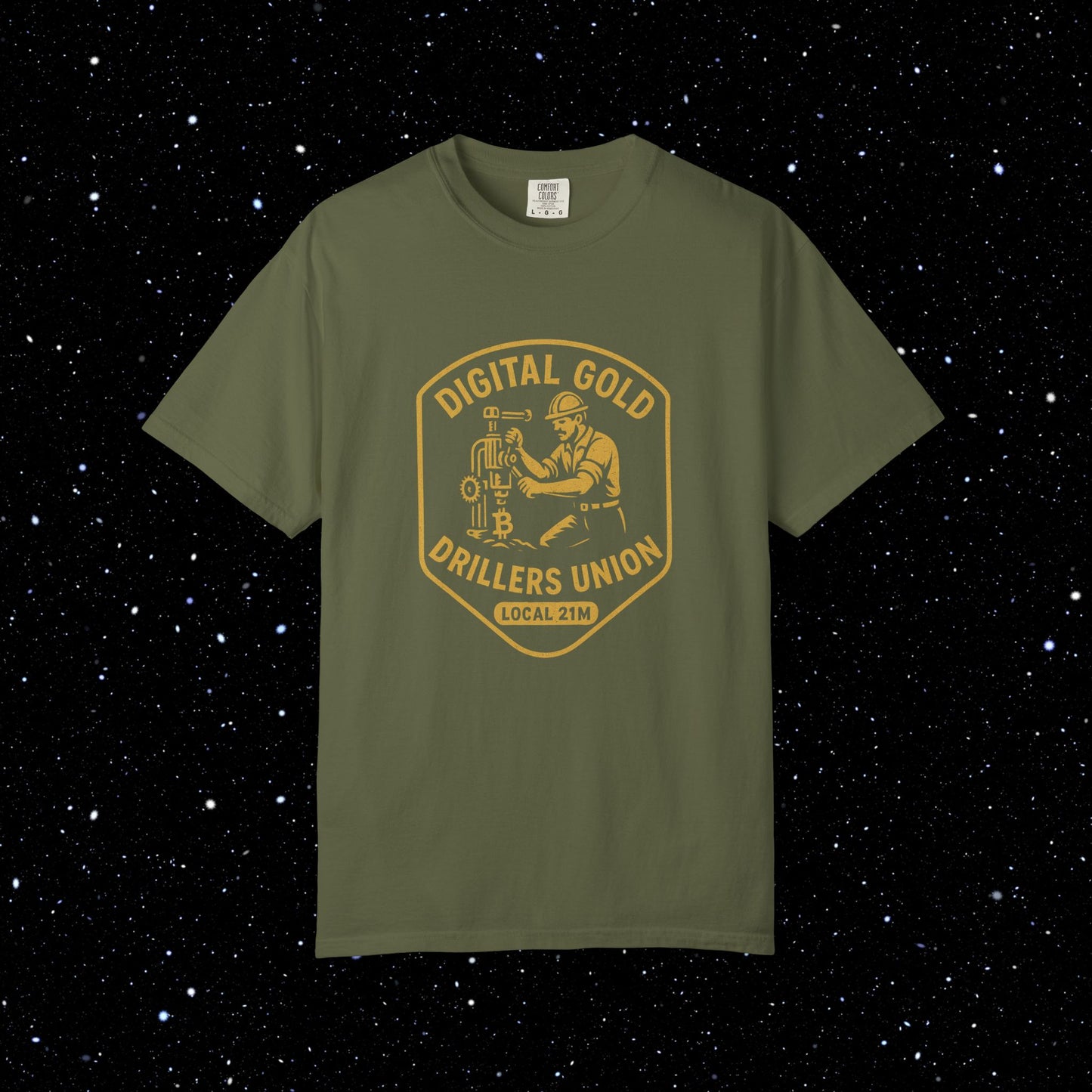Digital Gold Drillers Union Bitcoin Tee