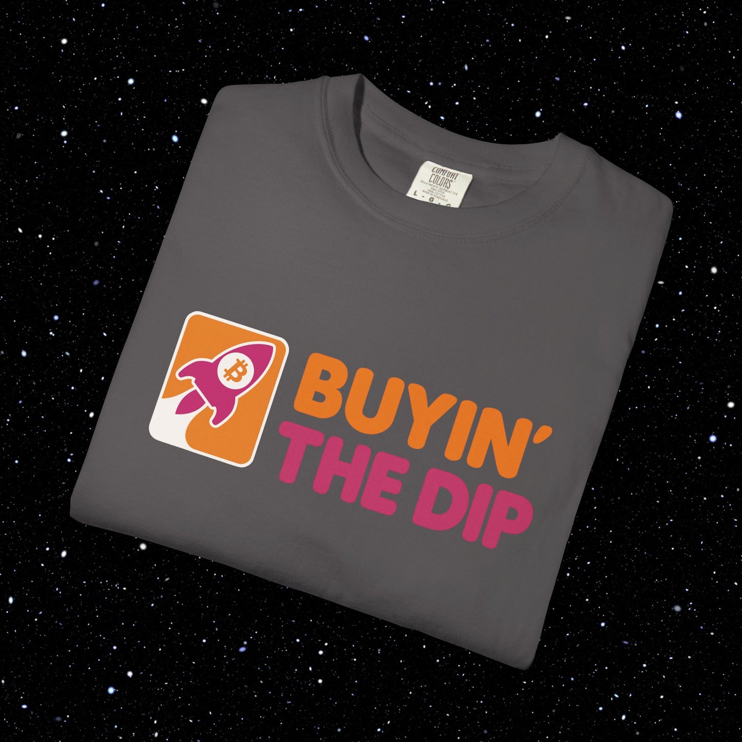 Buyin' the Dip Bitcoin Rocket Tee Shirt