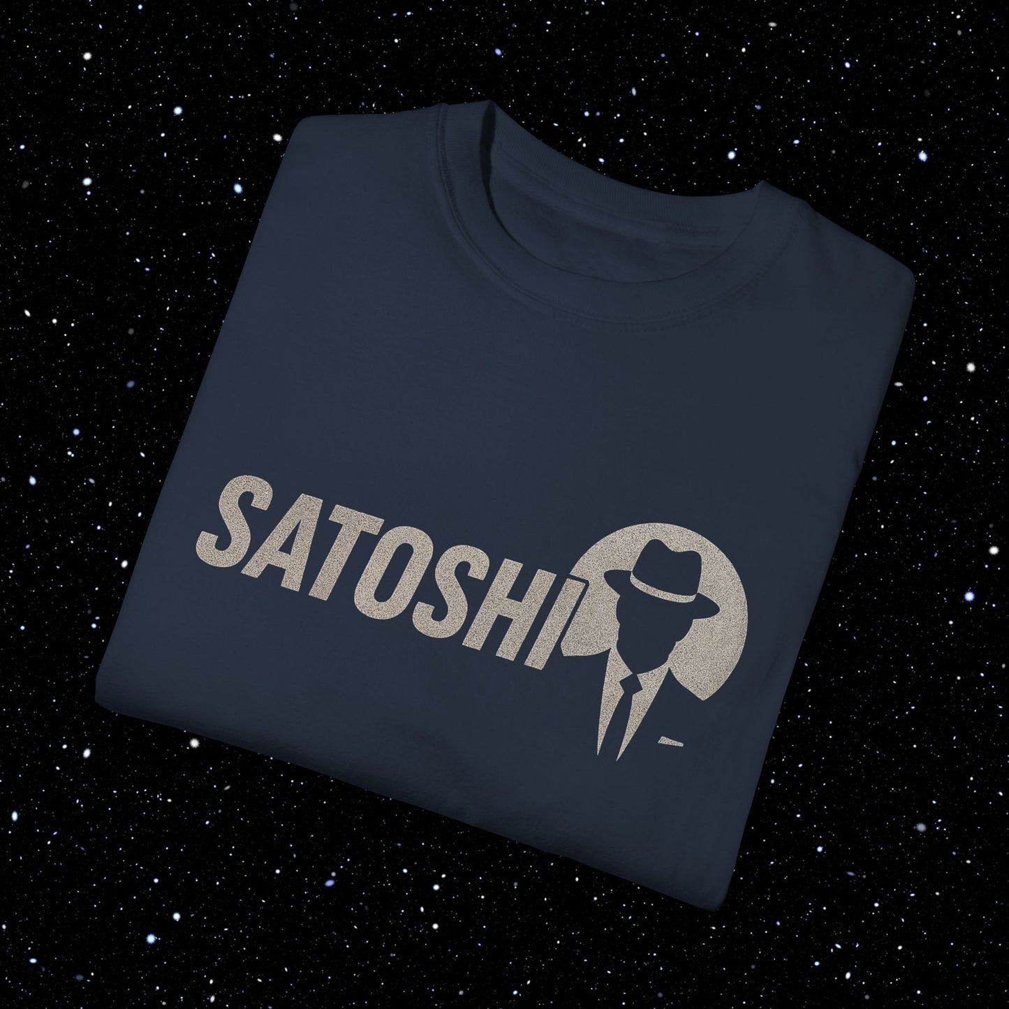 Satoshi Silhouette - Comfort Colors Bitcoin Tee Shirt