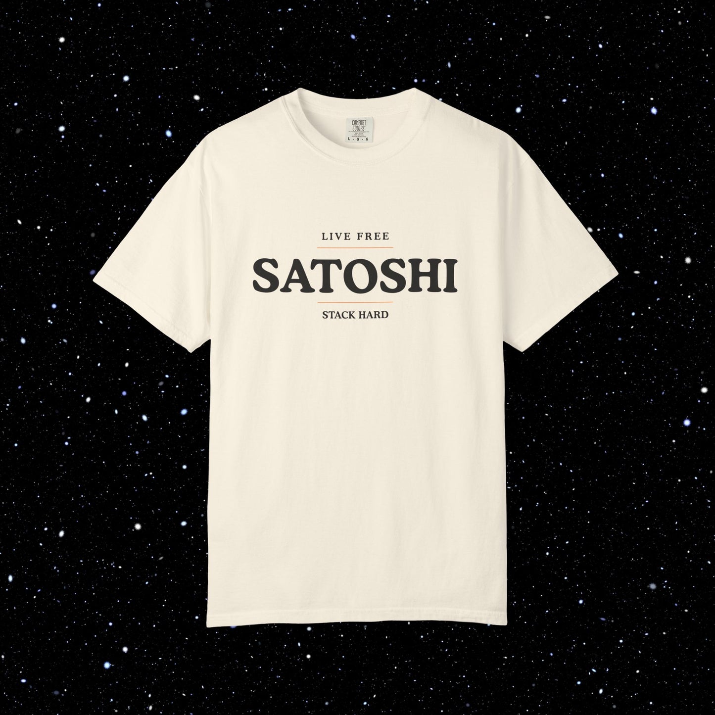 Satoshi Live Free Stack Hard Tee