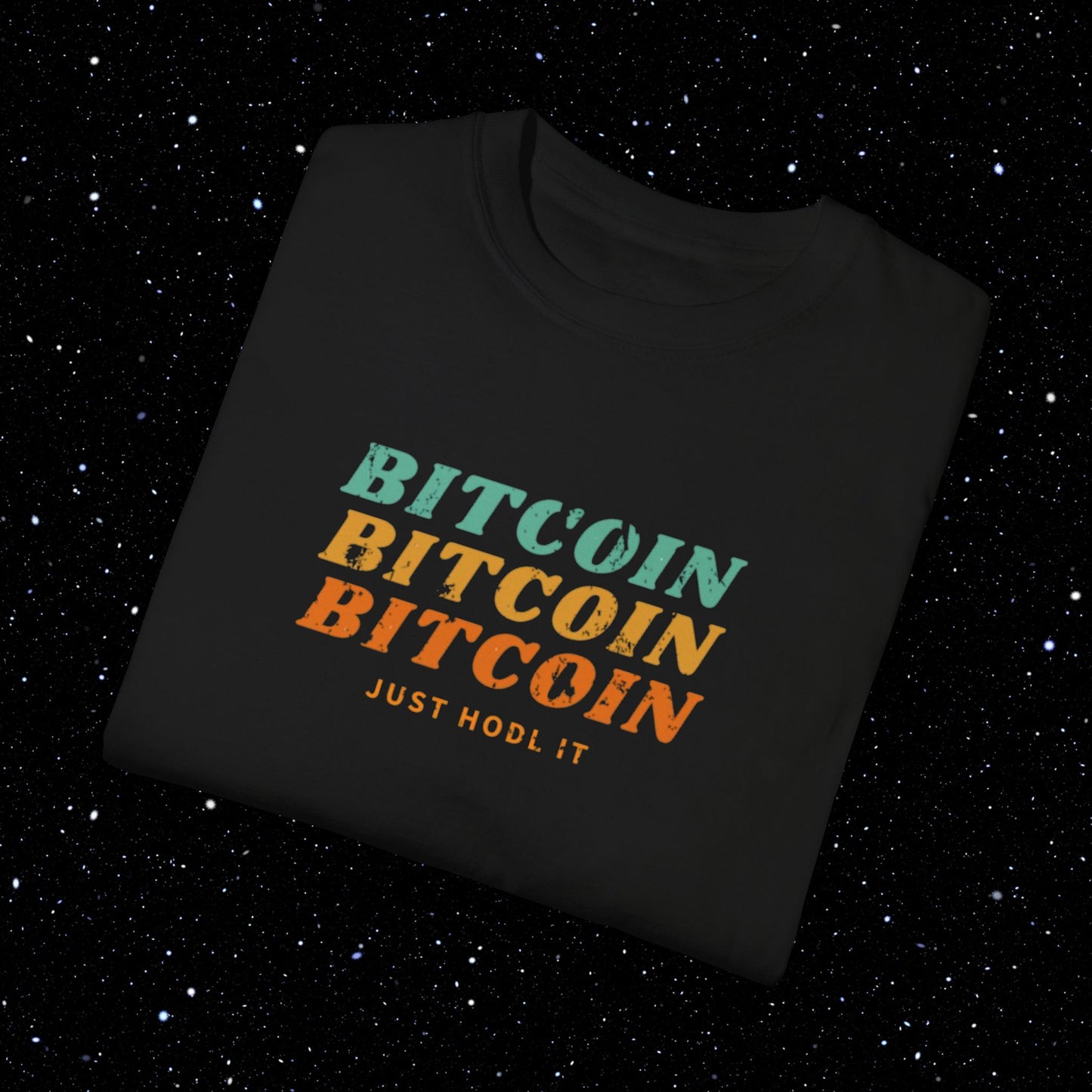 Bitcoin Just HODL It - Retro Comfort Colors Tee Shirt
