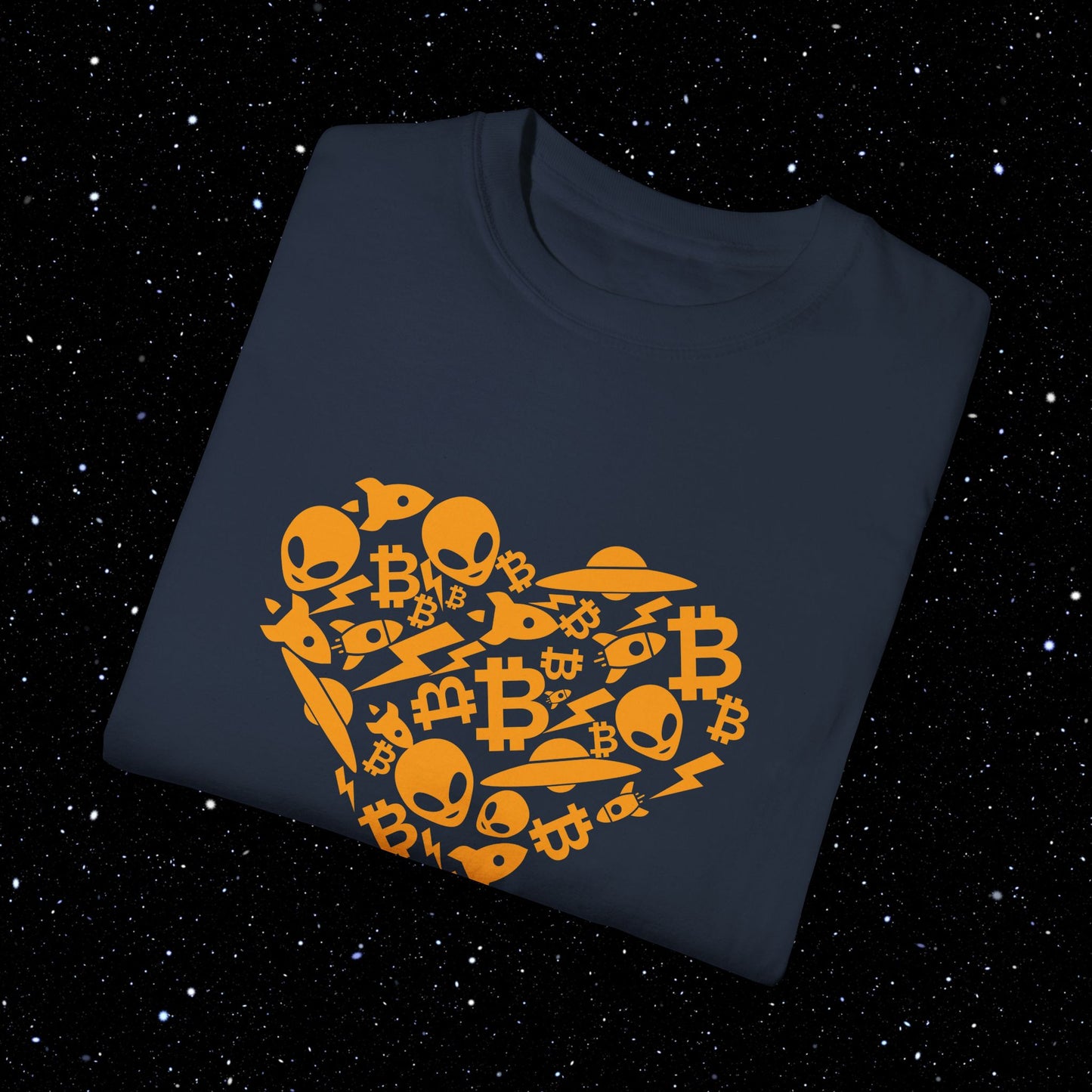 Bitcoin Alien Heart T-Shirt