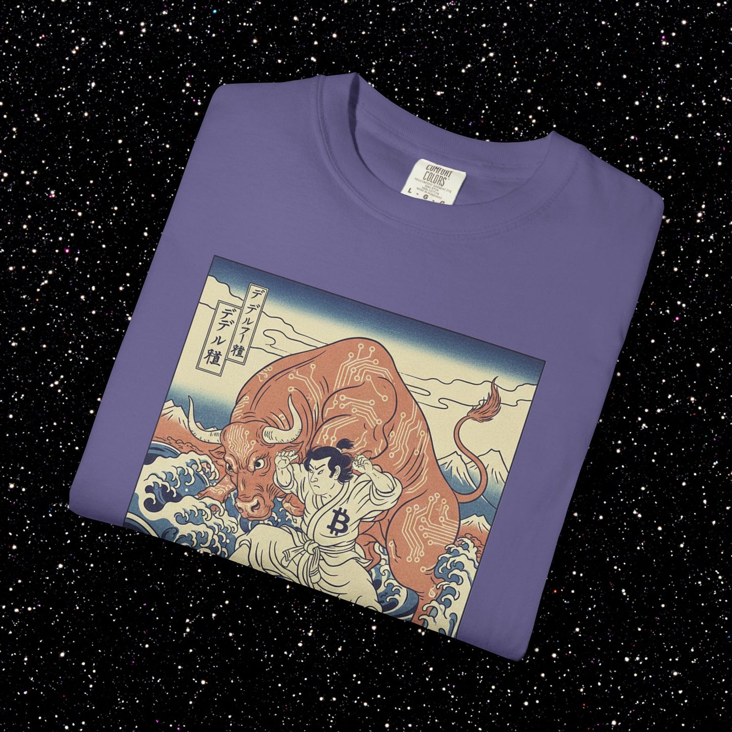 Bitcoin Bull vs Bear Samurai T-Shirt | Ukiyo-e Art Tee