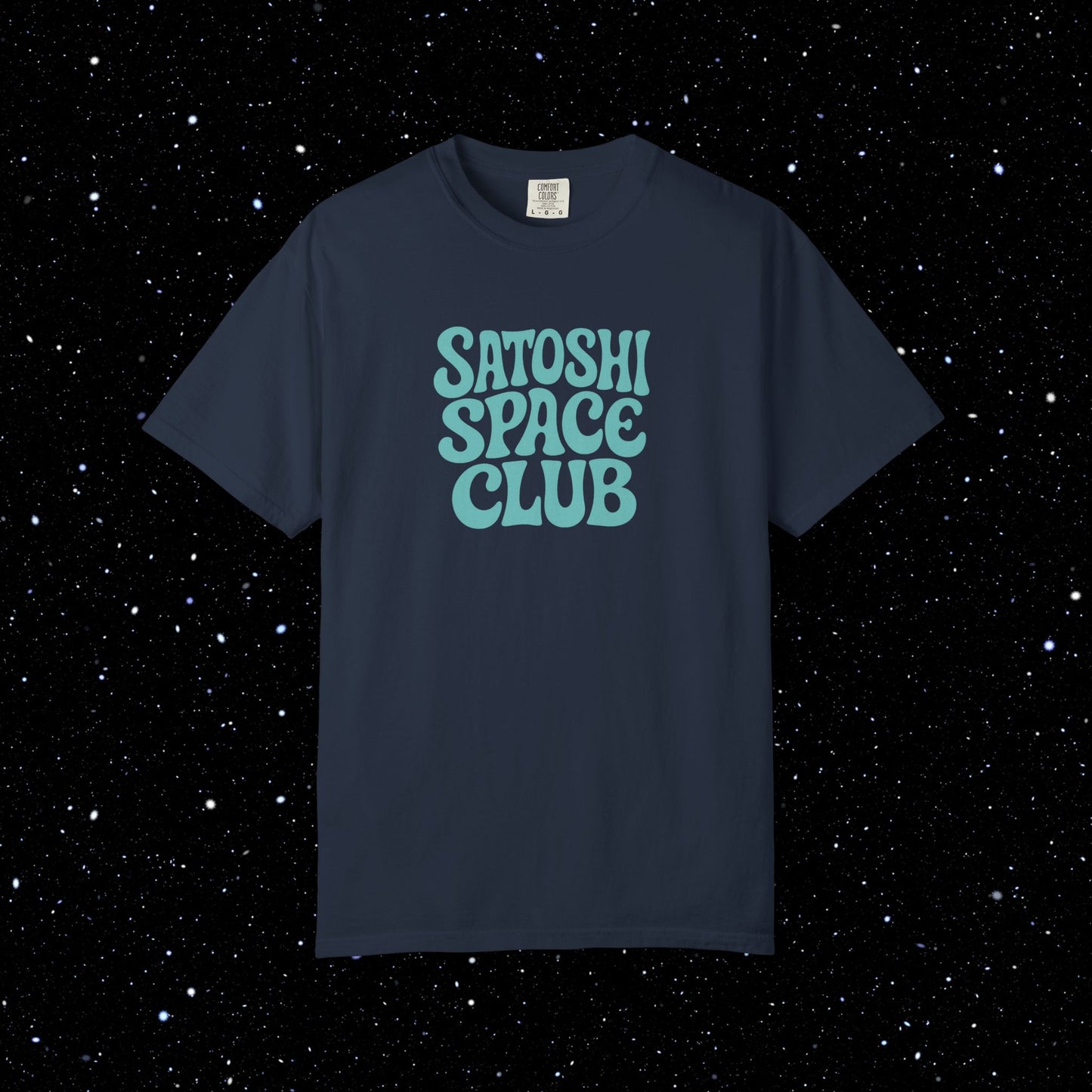 Satoshi Space Club - Groovy Bitcoin Comfort Colors Tee Shirt