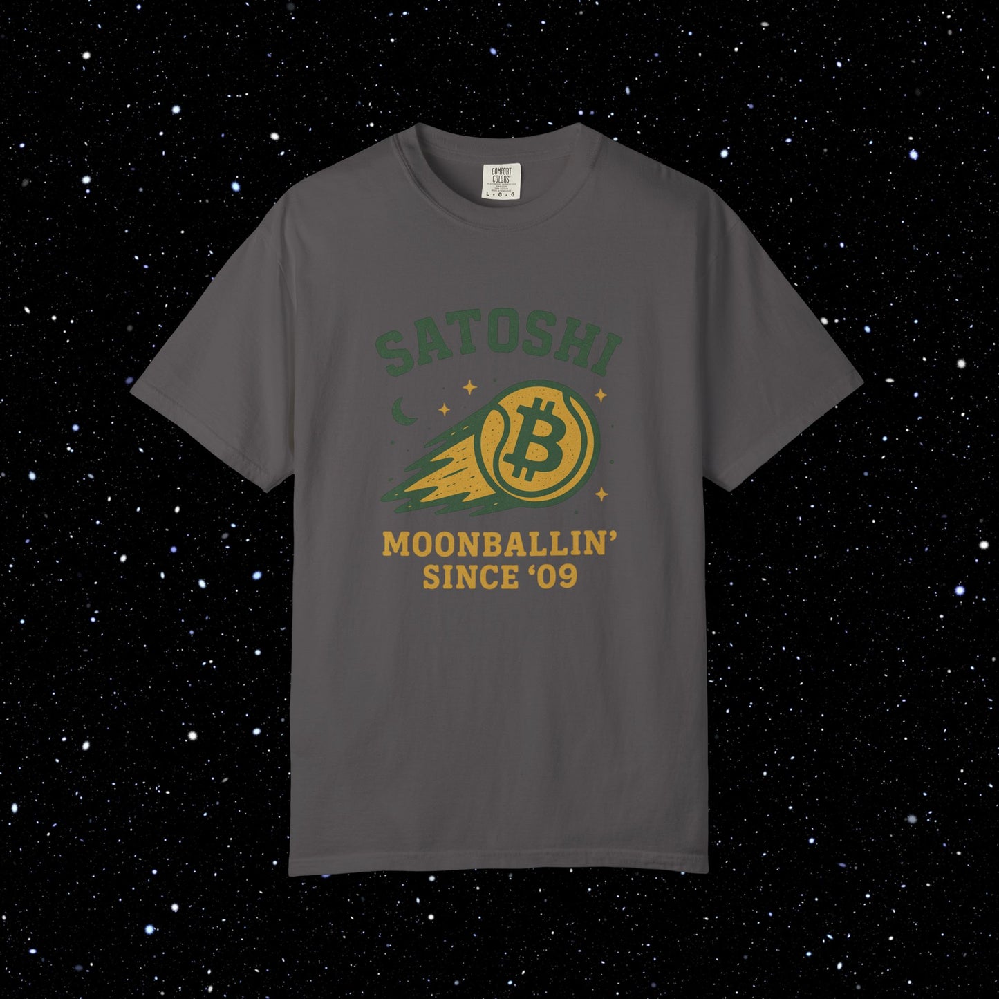 Satoshi Moonballin' Bitcoin Tee Shirt