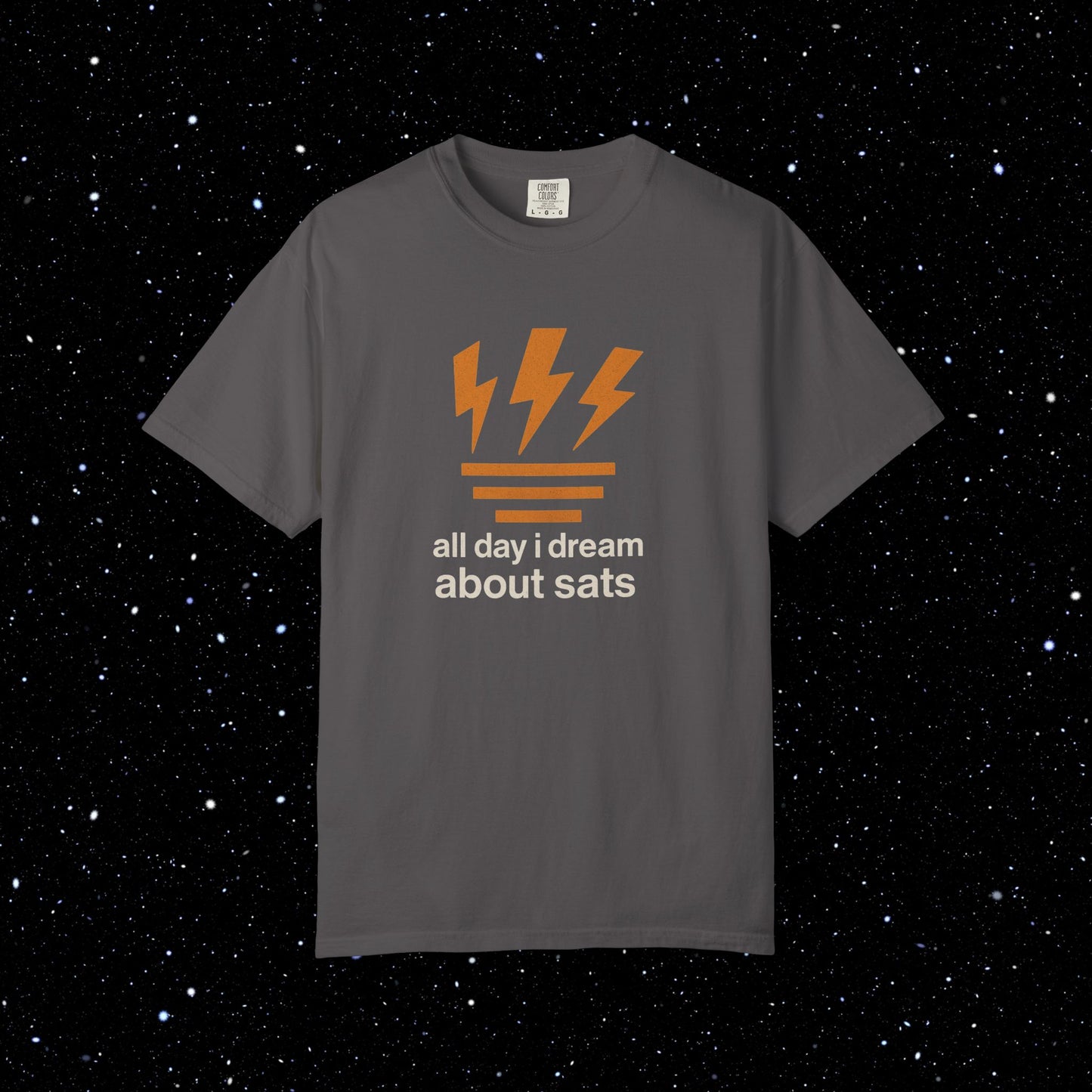 All Day I Dream About Sats - Bitcoin Comfort Colors Tee Shirt
