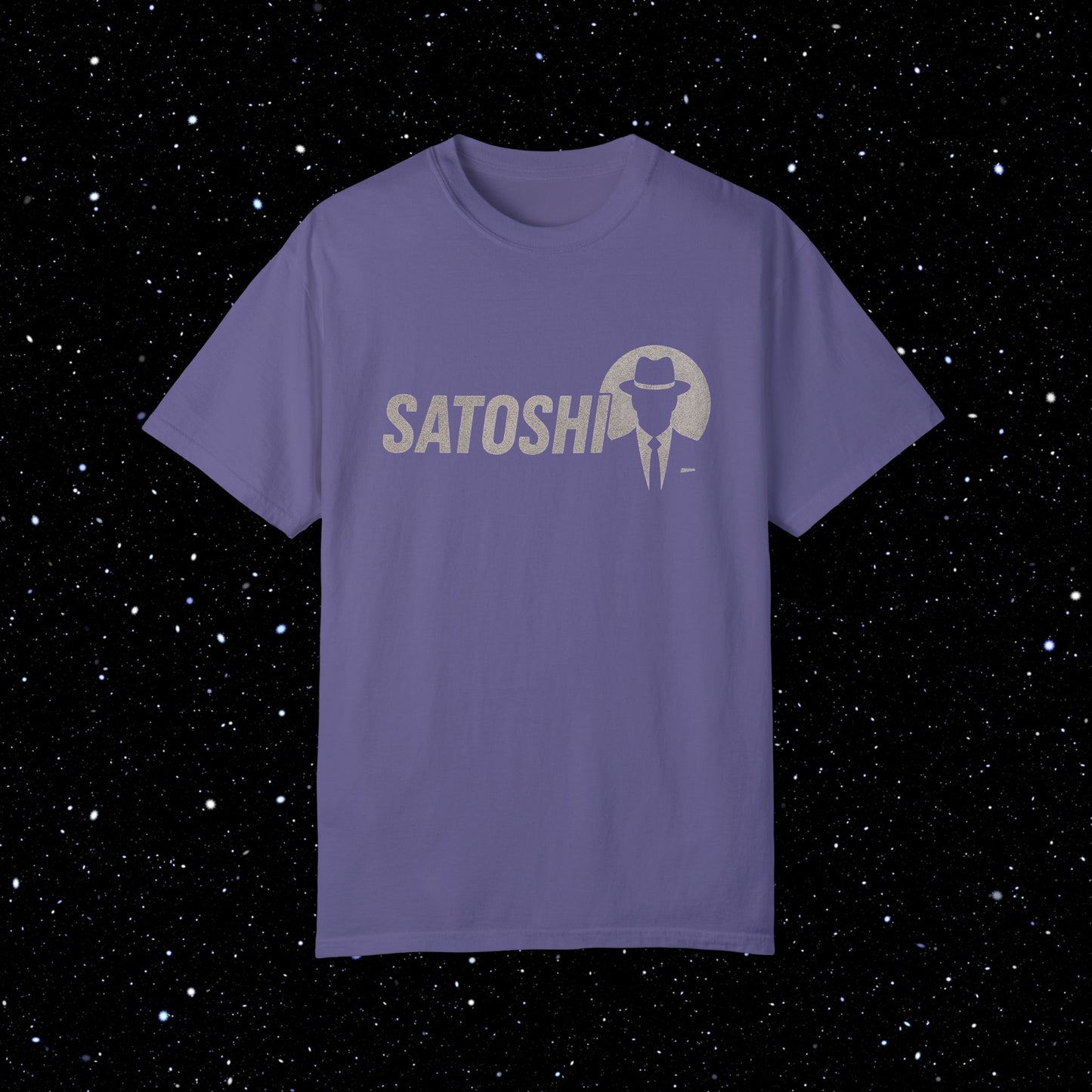 Satoshi Silhouette - Comfort Colors Bitcoin Tee Shirt