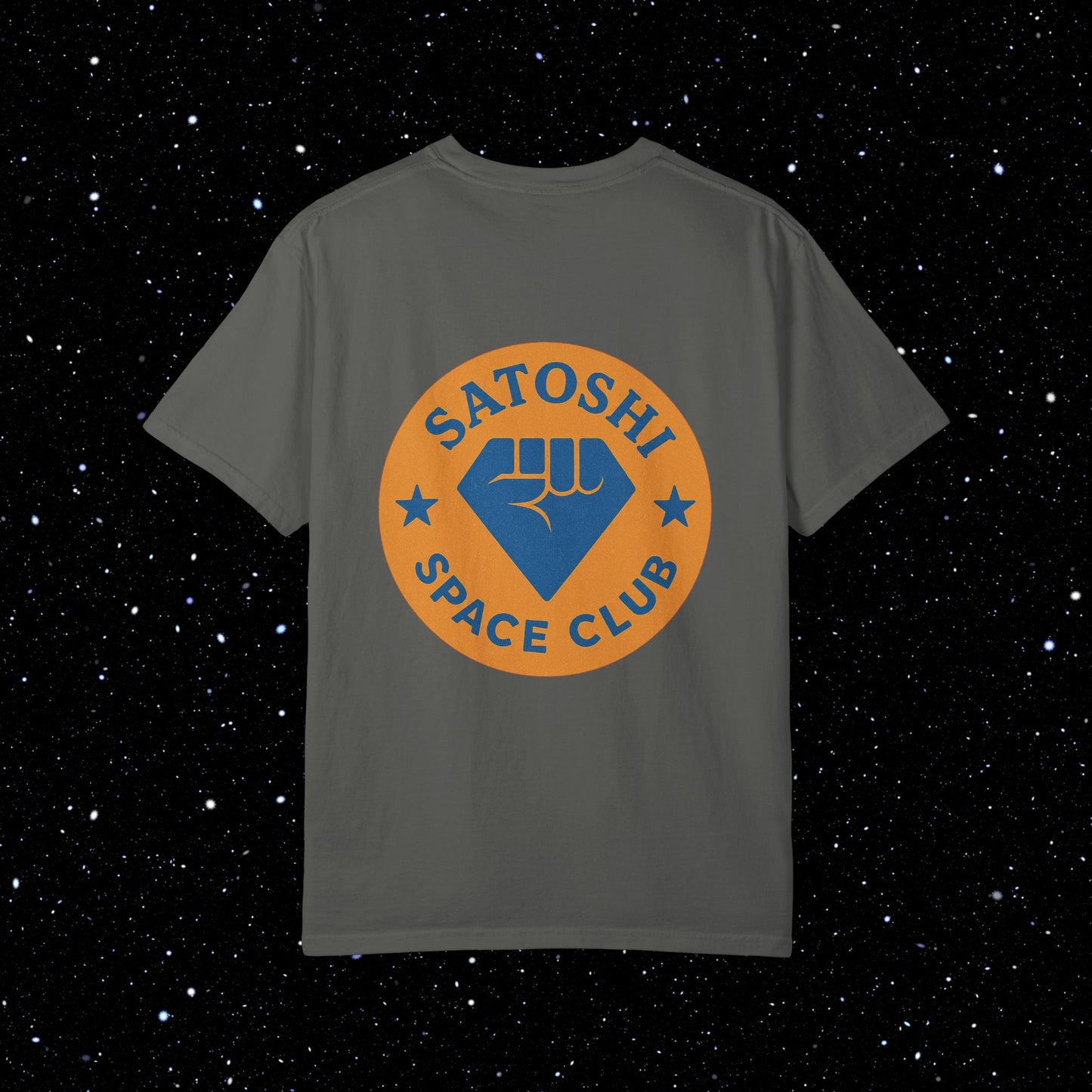 Satoshi Space Club Diamond Hands Back Print Tee
