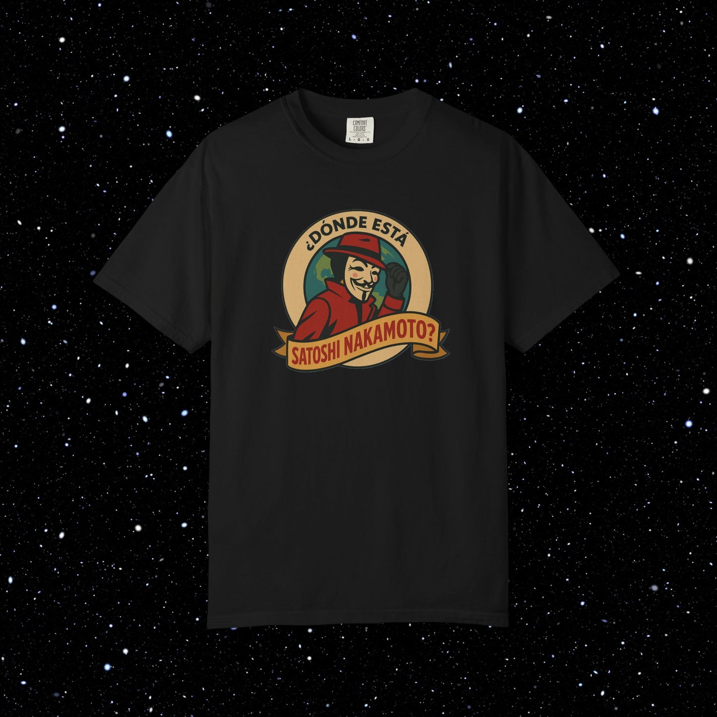 '¿Dónde Está Satoshi Nakamoto?' - Bitcoin Tee Shirt