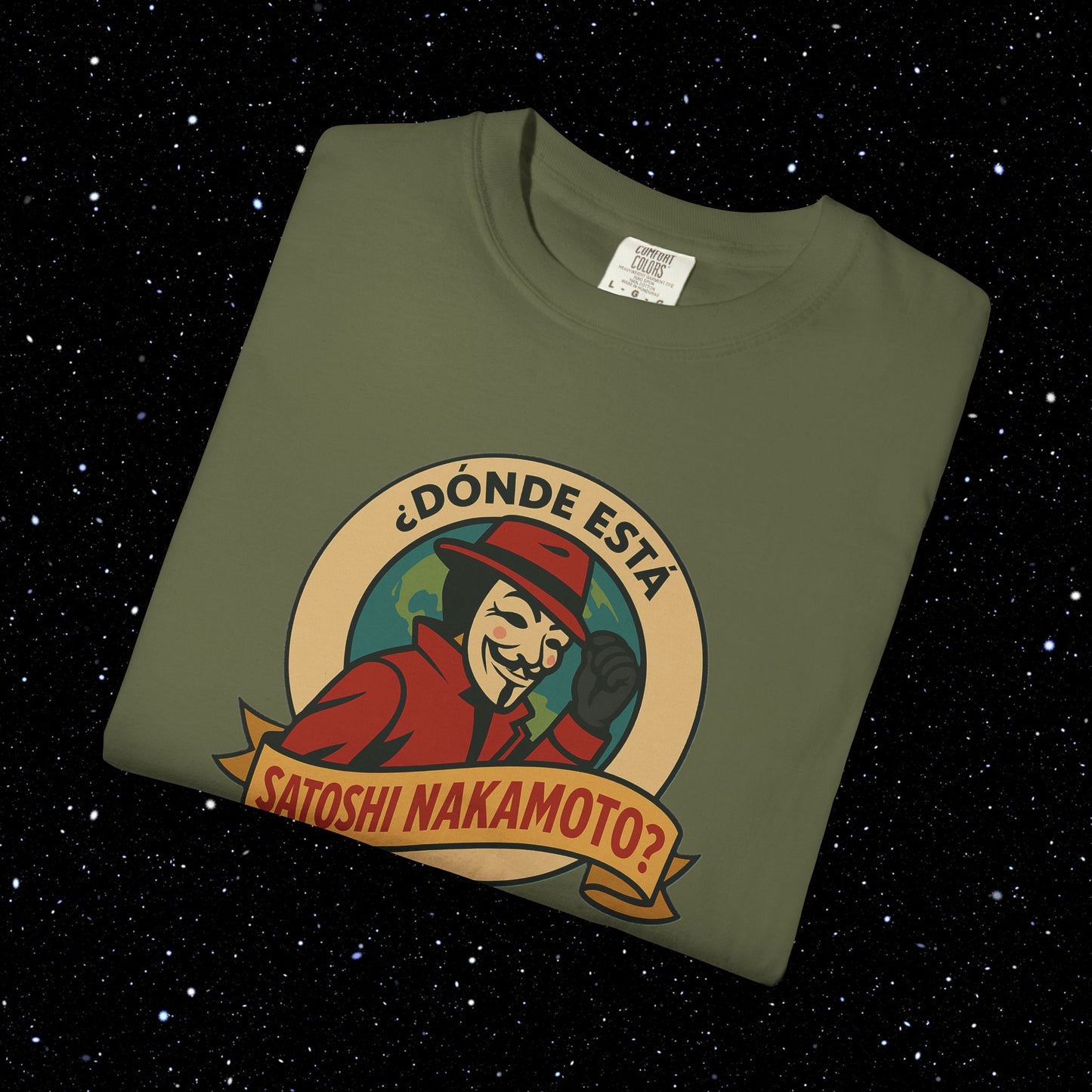 '¿Dónde Está Satoshi Nakamoto?' - Bitcoin Tee Shirt