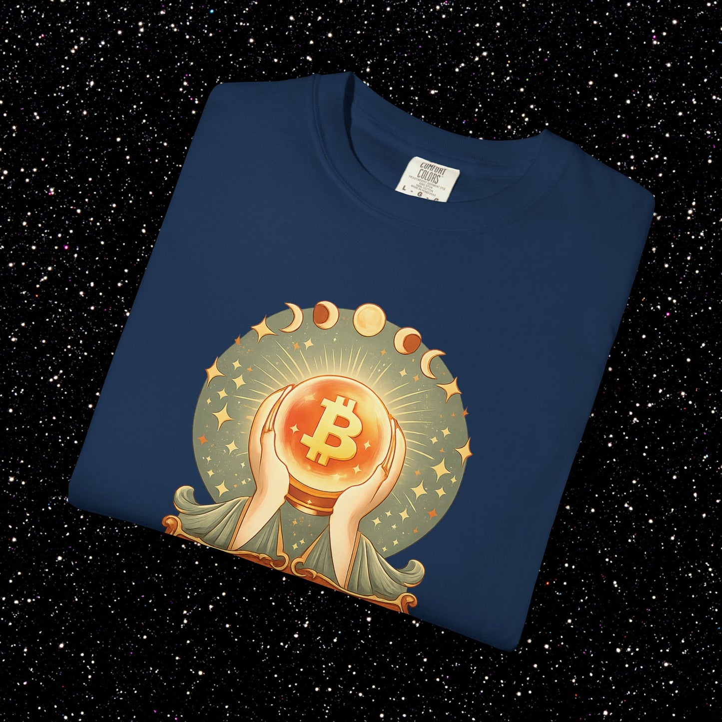 Dreams of Satoshi T-Shirt | Mystical Bitcoin Art Nouveau Boho Crypto Tee