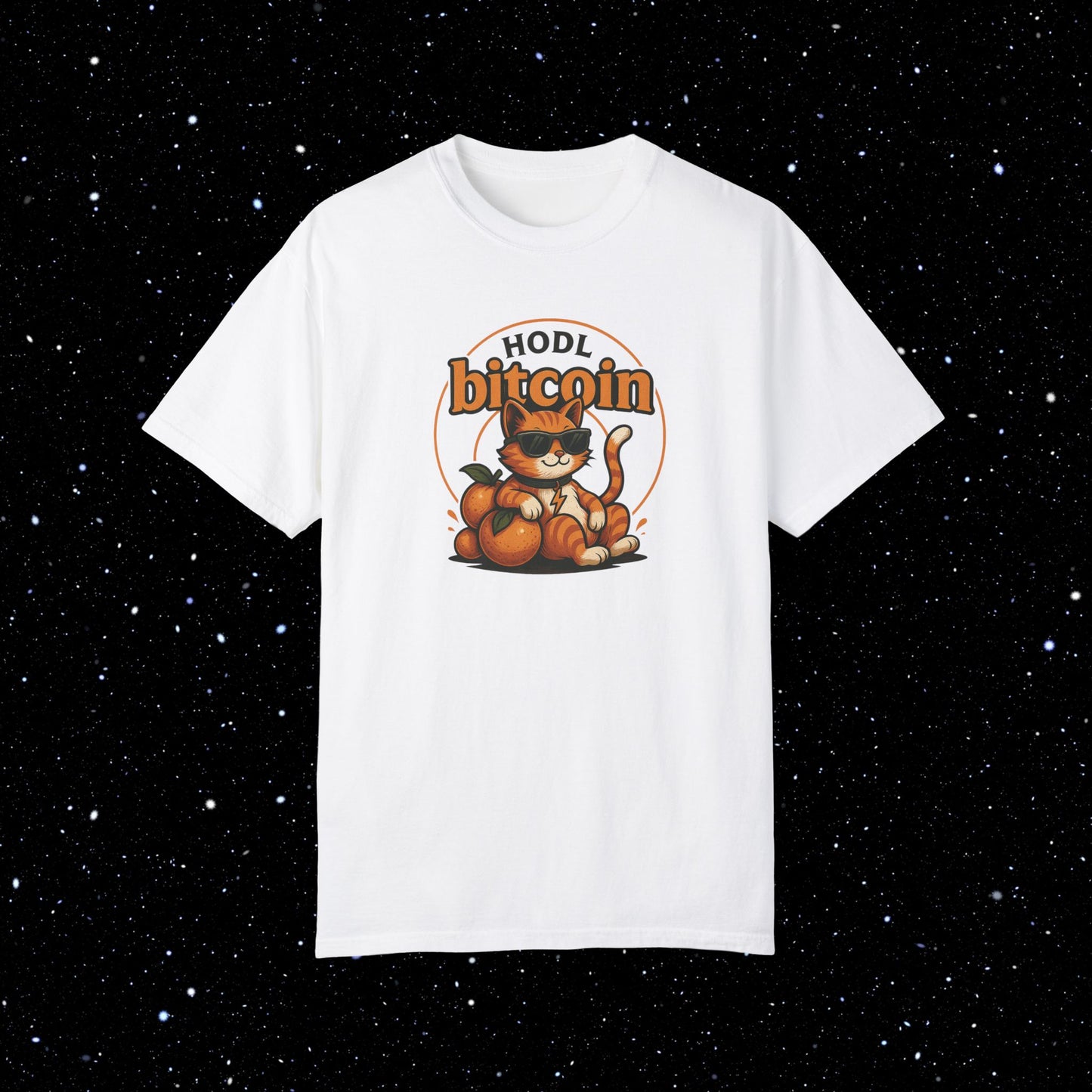 Orange Cat Bitcoin Comfort Colors Tee Shirt
