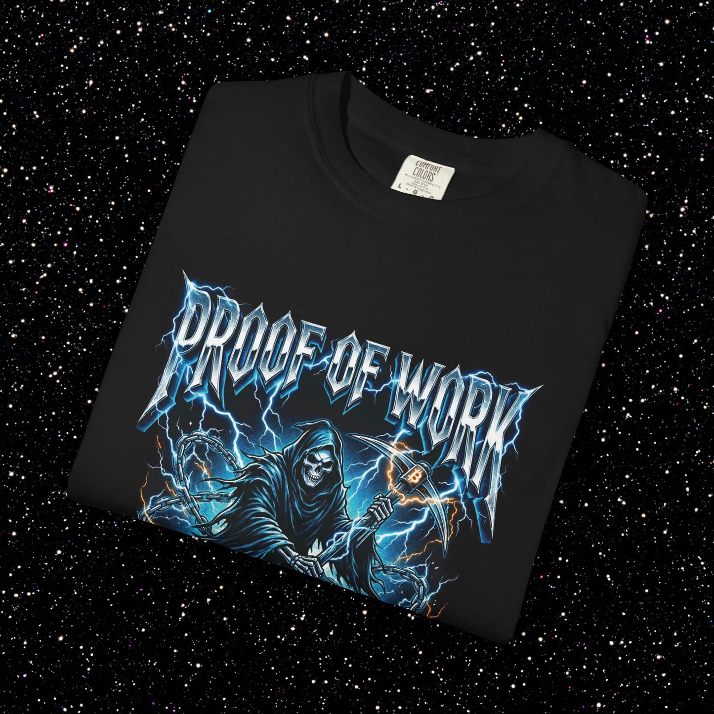 Proof Of Work Metal Reaper Bitcoin Tee