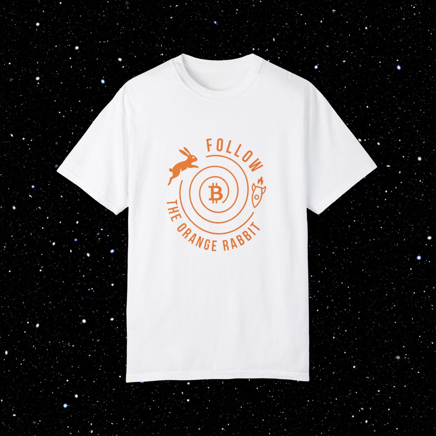 Follow the Orange Rabbit Bitcoin Comfort Colors Tee Shirt