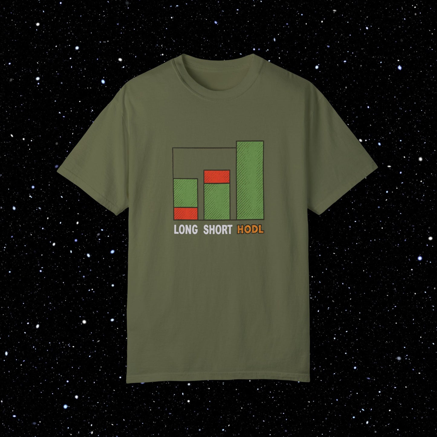 Long, Short, HODL - Bitcoin Comfort Colors Tee Shirt