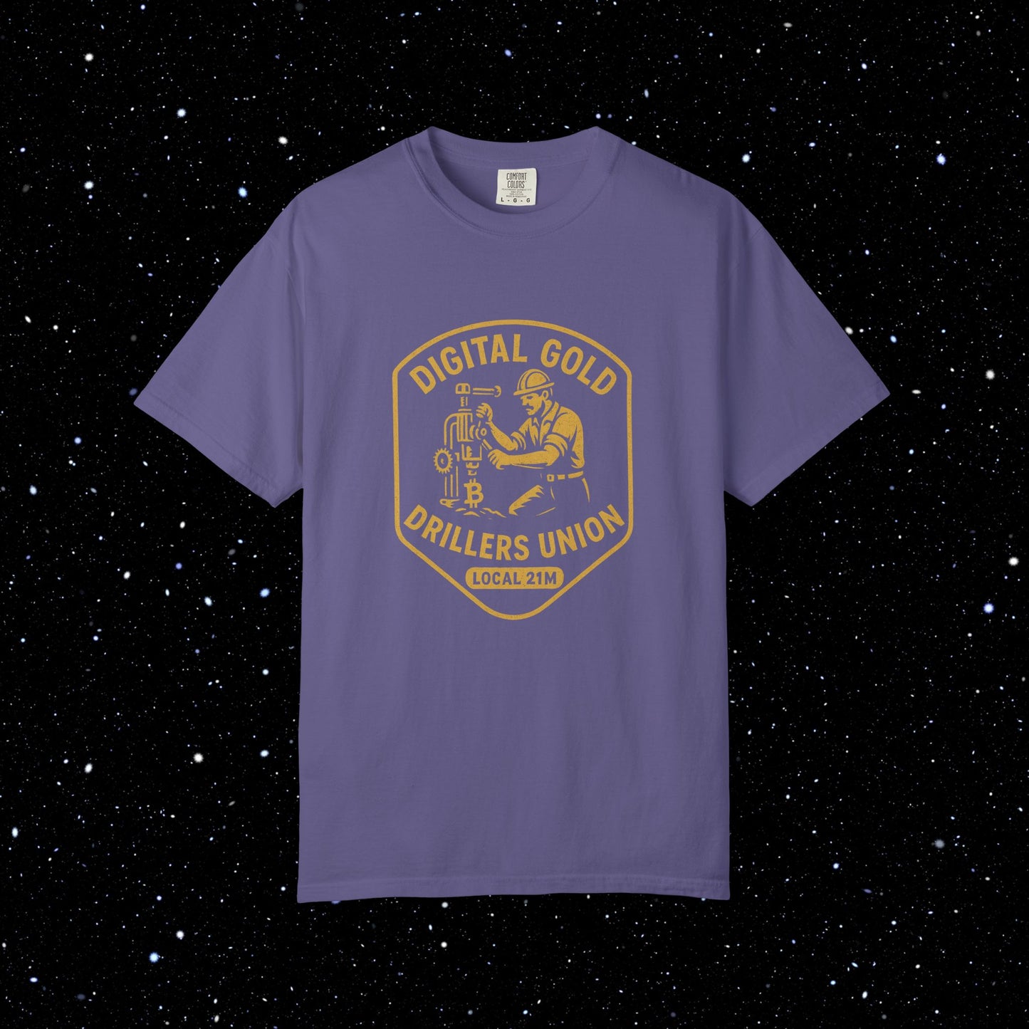 Digital Gold Drillers Union Bitcoin Tee