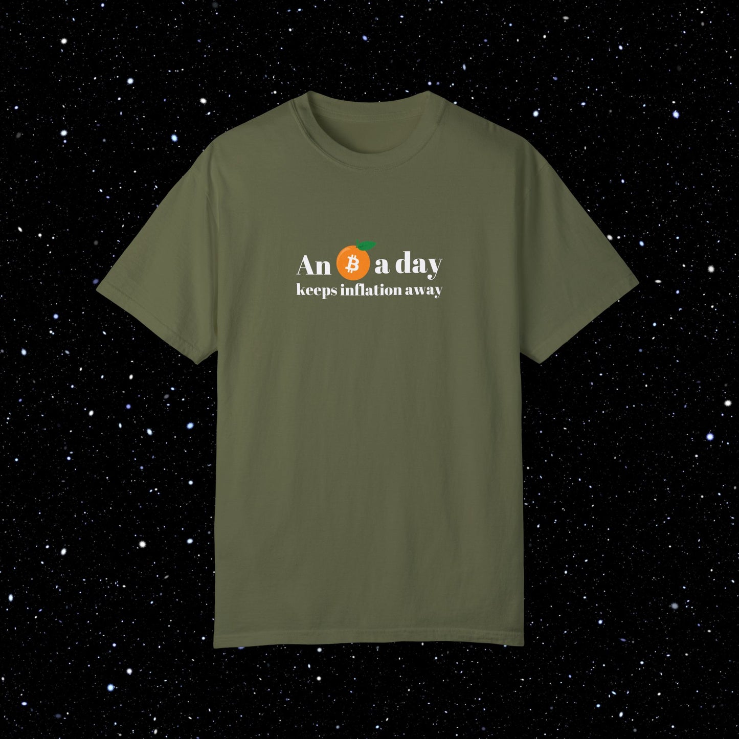 An Orange A Day Bitcoin Comfort Colors Tee Shirt