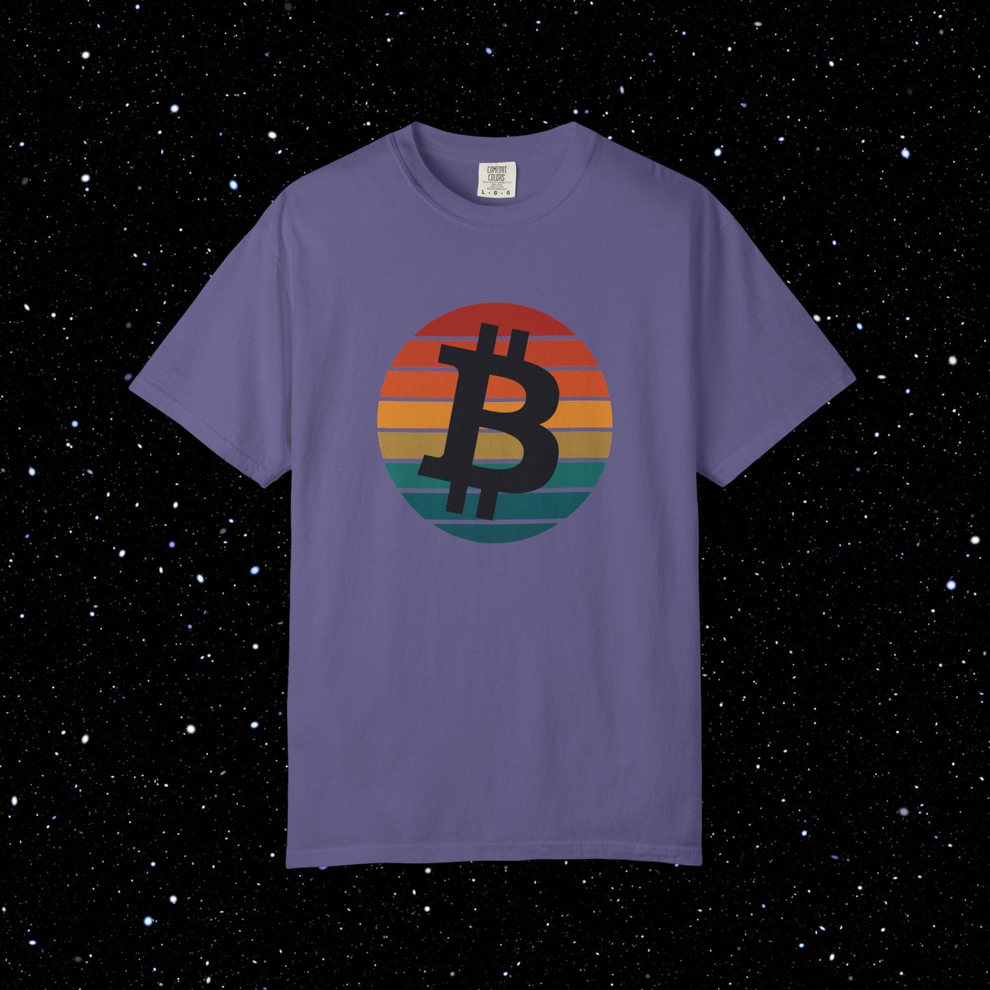 Bitcoin Retro Sunset Surf Tee