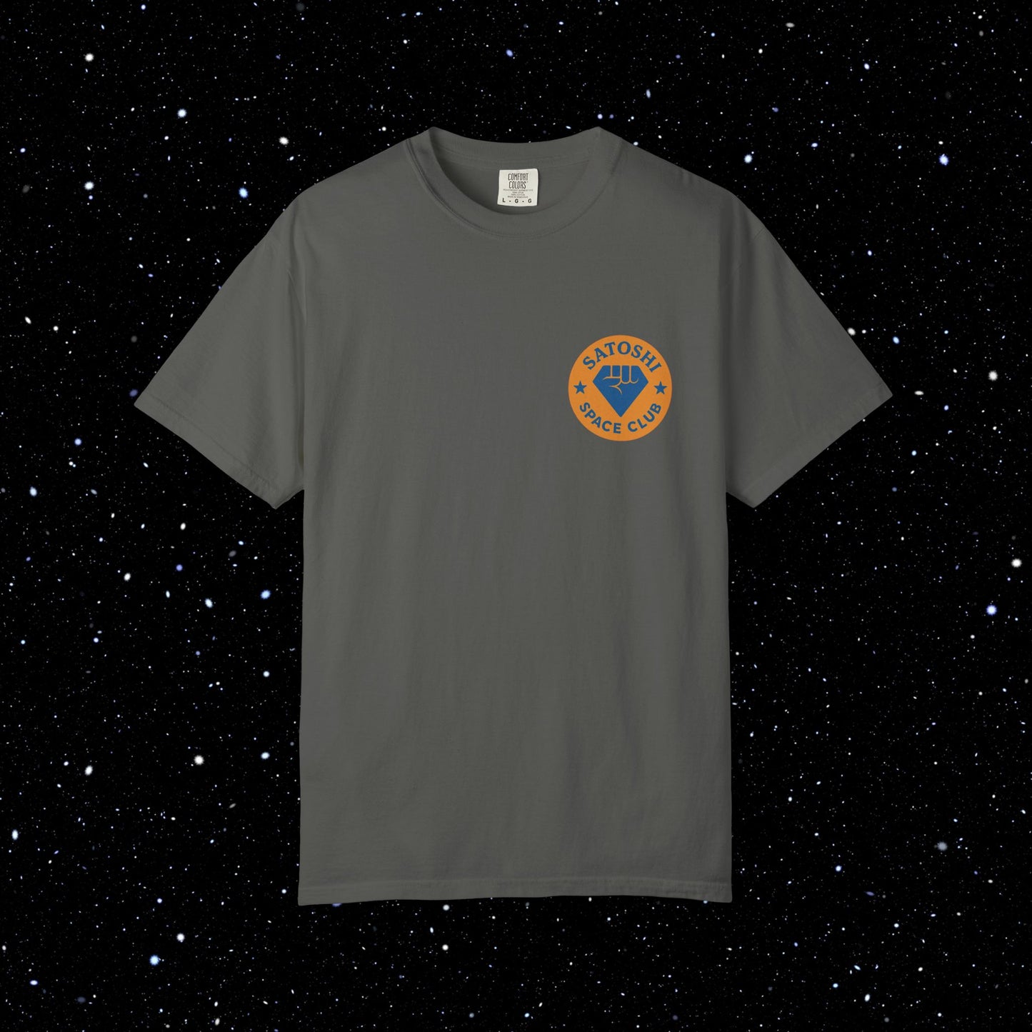 Satoshi Space Club Diamond Hands Back Print Tee