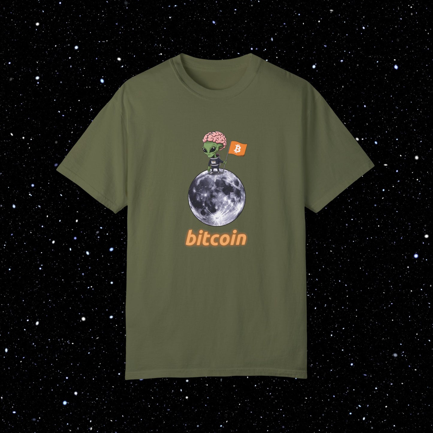 Alien Moon Bitcoin Comfort Colors Tee Shirt