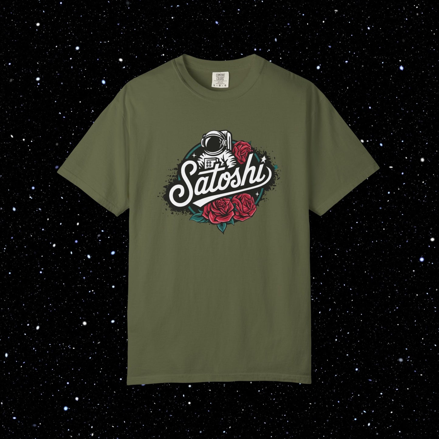 Satoshi Astro Roses Bitcoin Tee