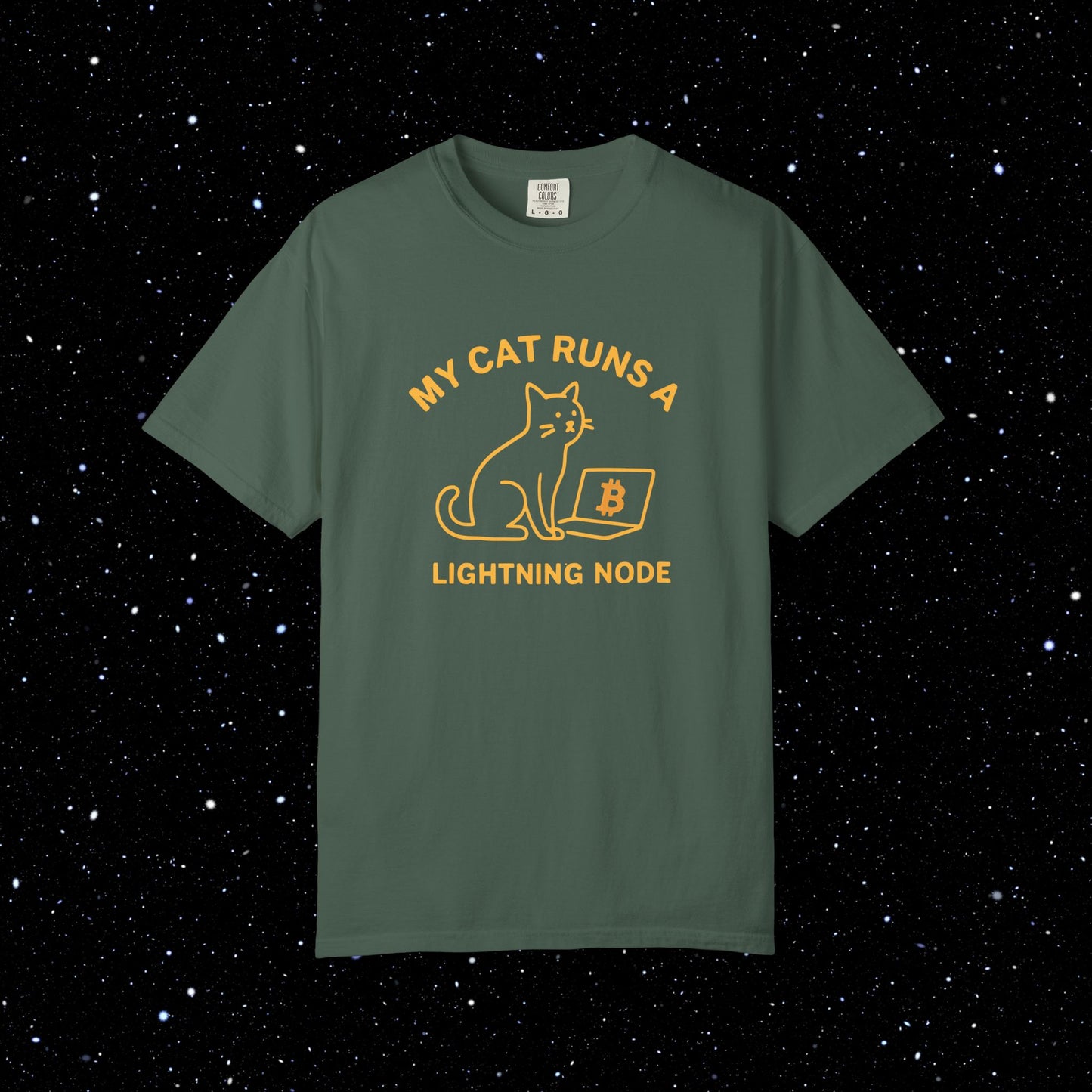 My Cat Runs a Lightning Node Bitcoin Tee