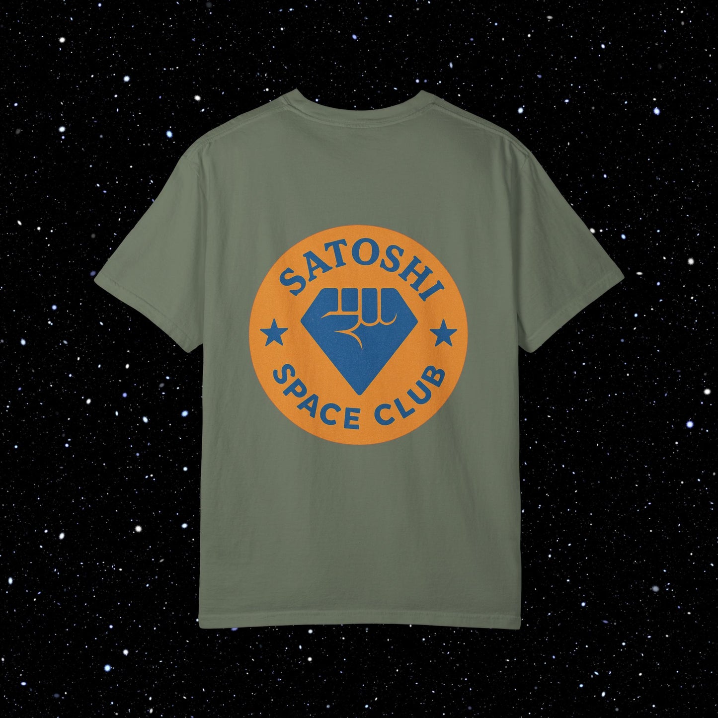Satoshi Space Club Diamond Hands Back Print Tee