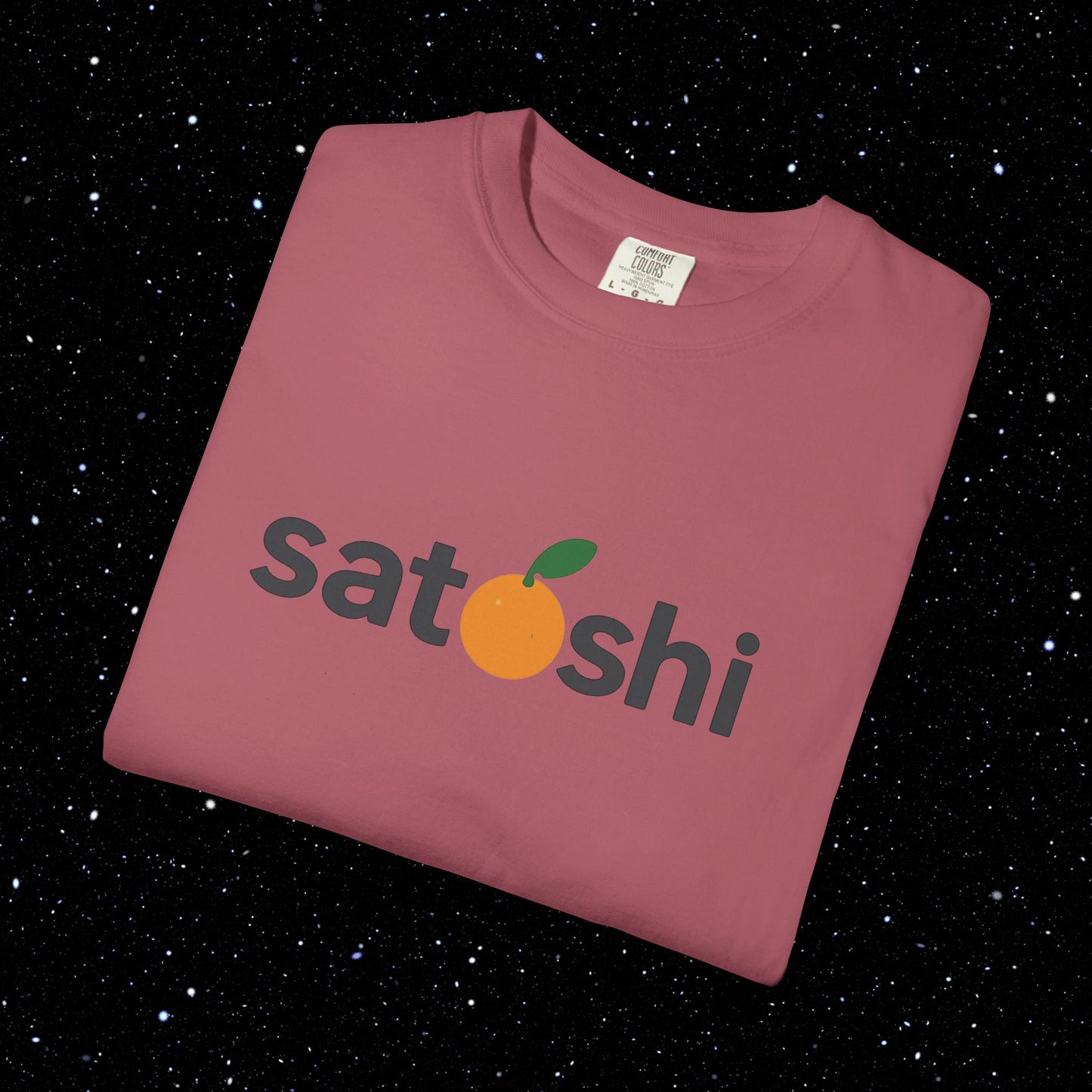 Satoshi Orange Logo Tee Shirt
