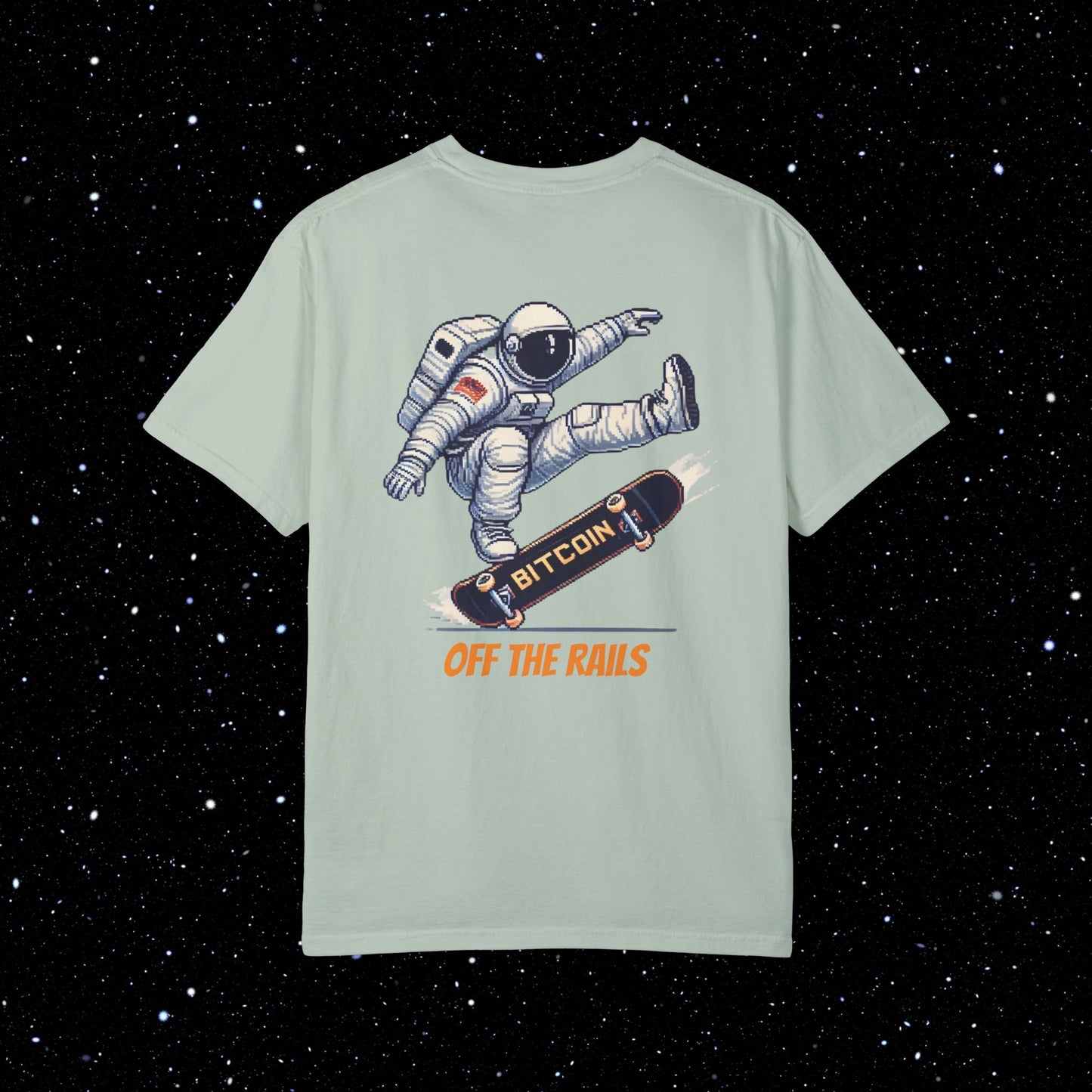 Bitcoin Off The Rails - Backprint Comfort Colors T-Shirt