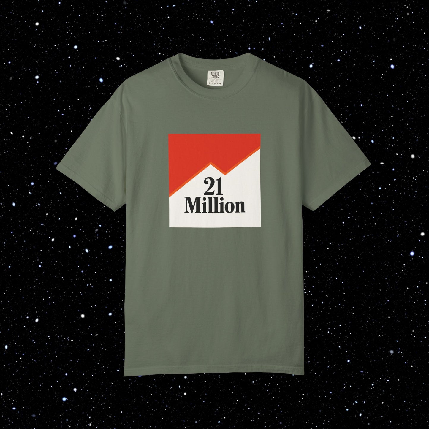 21 Million Packs - Comfort Colors Bitcoin Tee Shirt