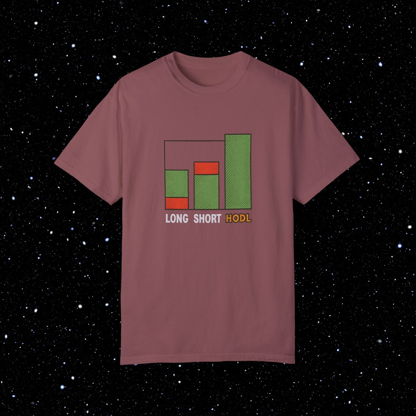 Long, Short, HODL - Bitcoin Comfort Colors Tee Shirt