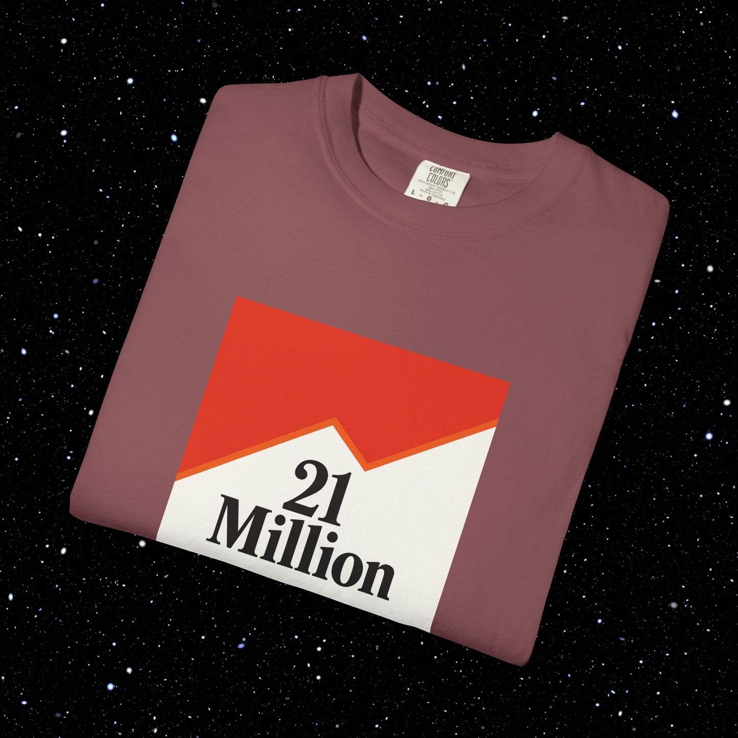 21 Million Packs - Comfort Colors Bitcoin Tee Shirt
