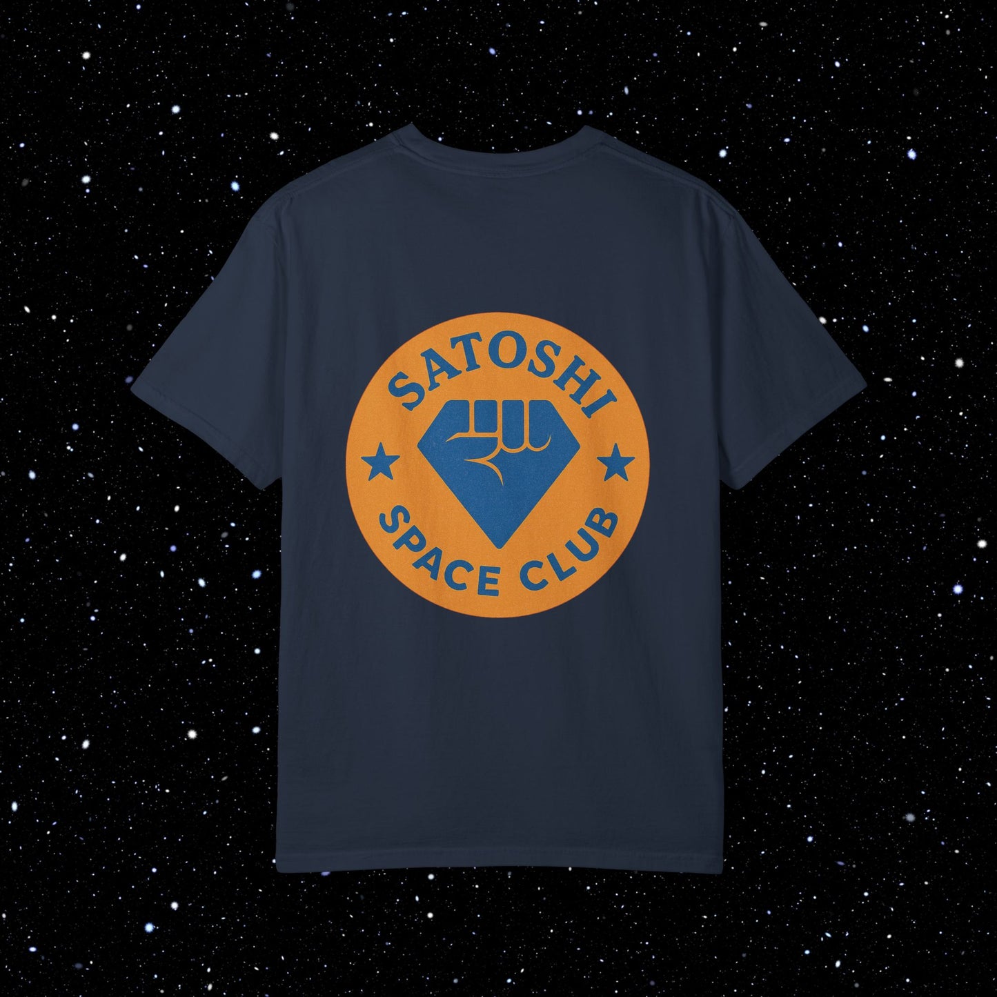 Satoshi Space Club Diamond Hands Back Print Tee