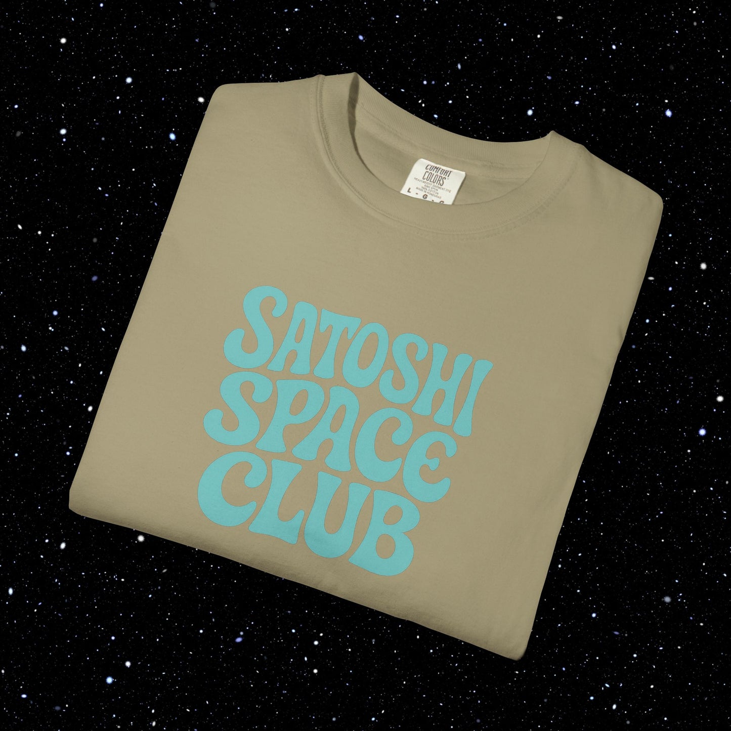 Satoshi Space Club - Groovy Bitcoin Comfort Colors Tee Shirt