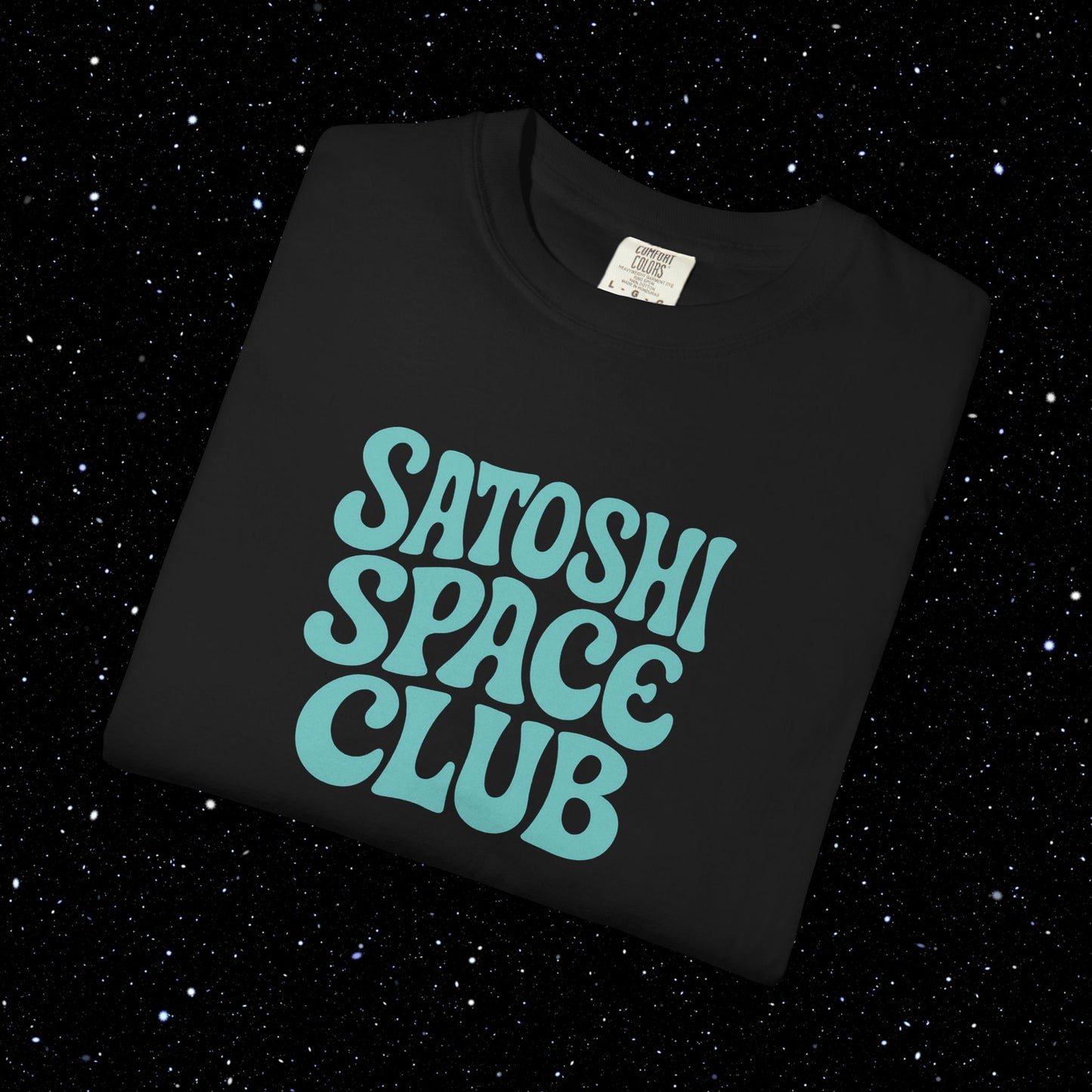 Satoshi Space Club - Groovy Bitcoin Comfort Colors Tee Shirt