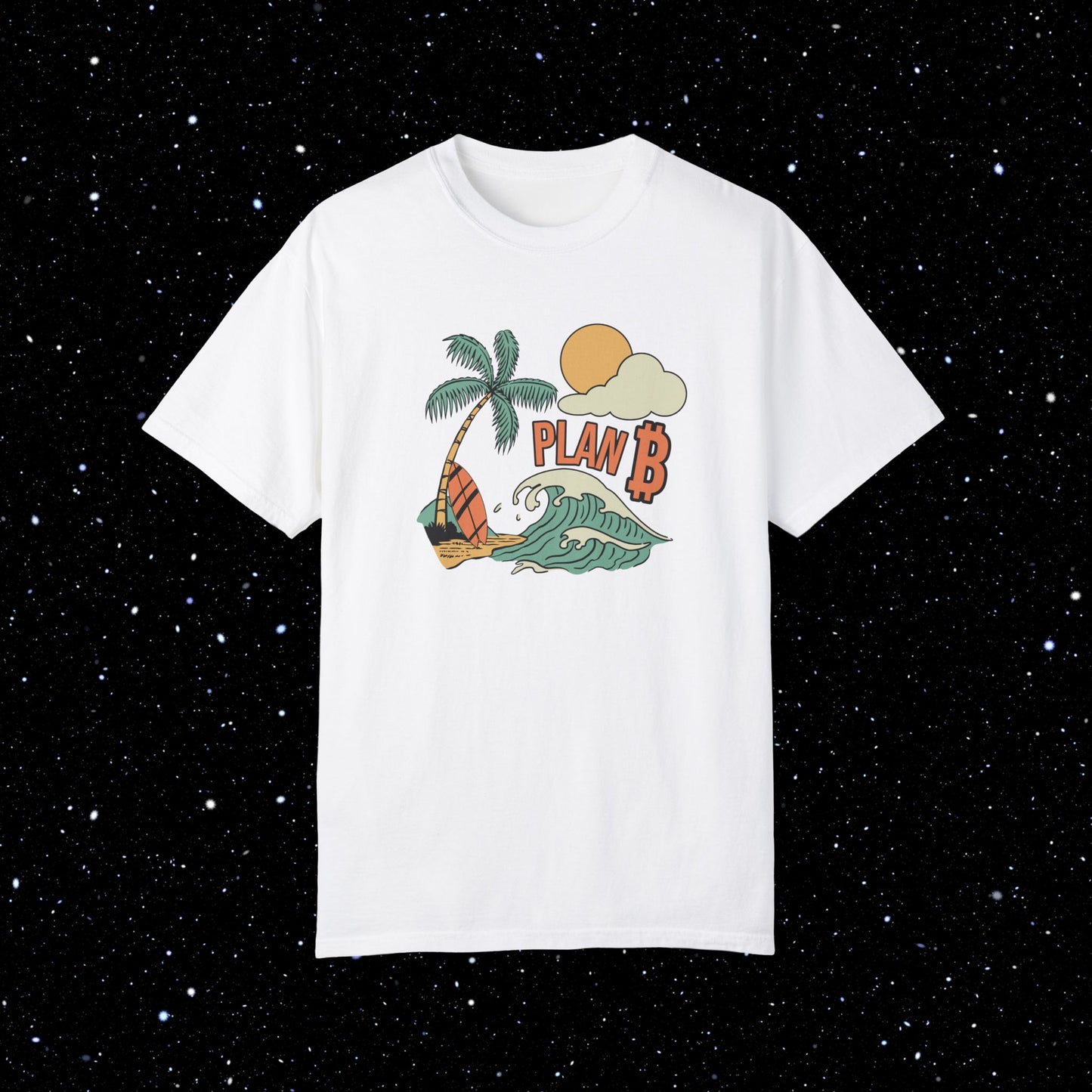 Plan B Bitcoin Beach Comfort Colors Tee Shirt