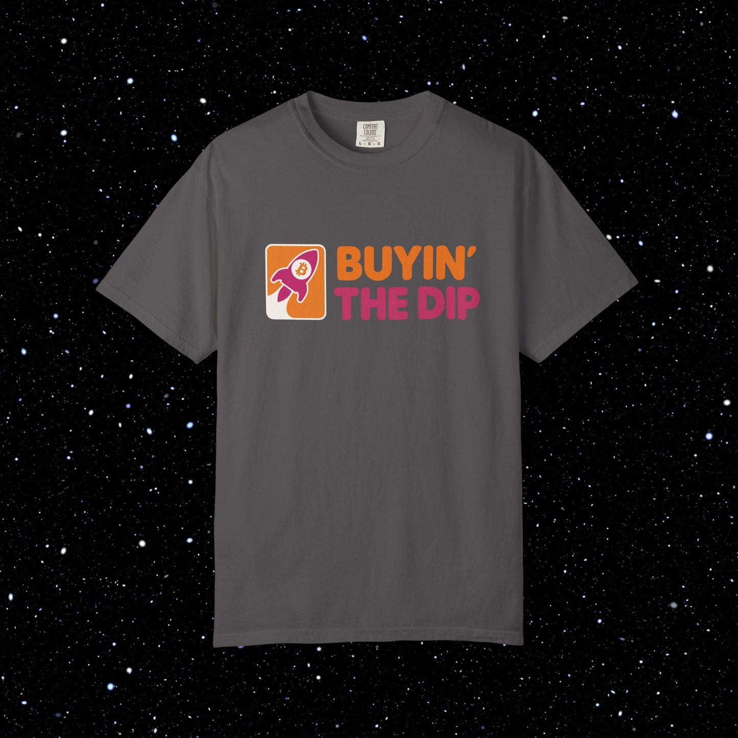 Buyin' the Dip Bitcoin Rocket Tee Shirt