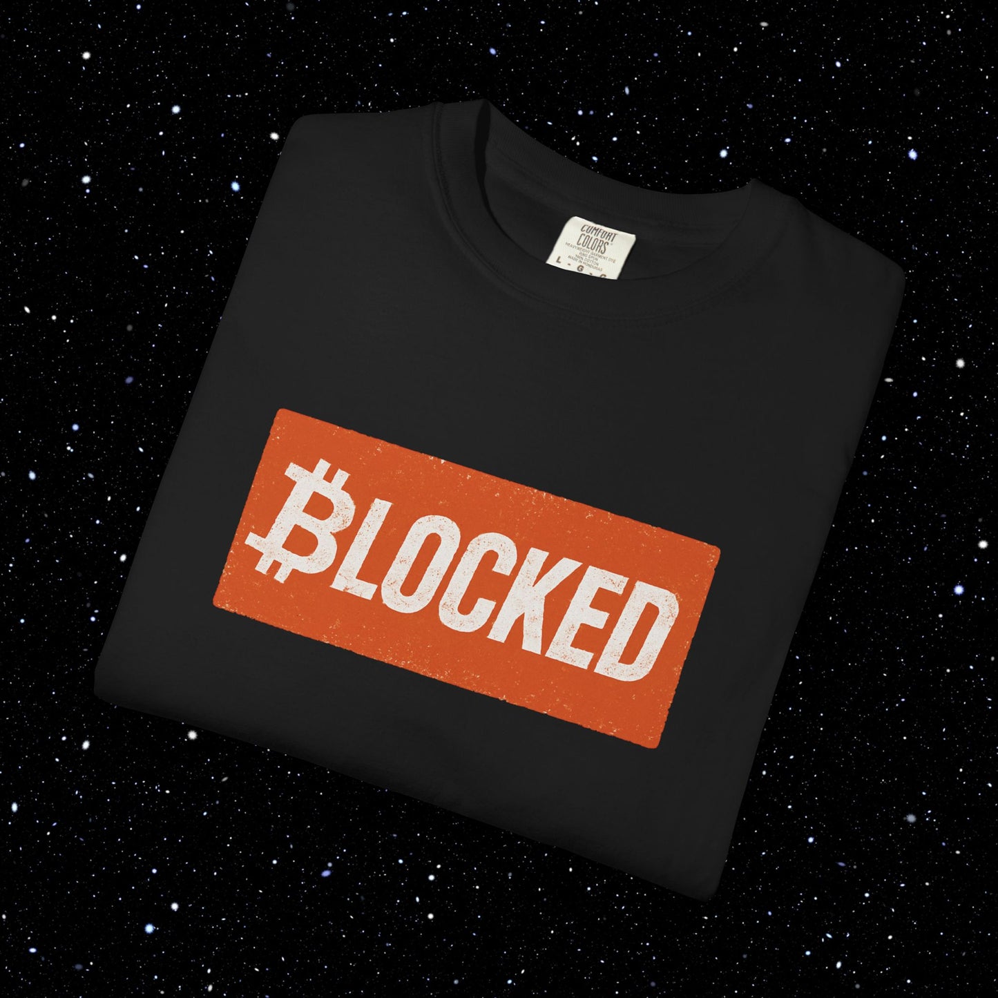 Blocked Bitcoin Comfort Colors Tee Shirt