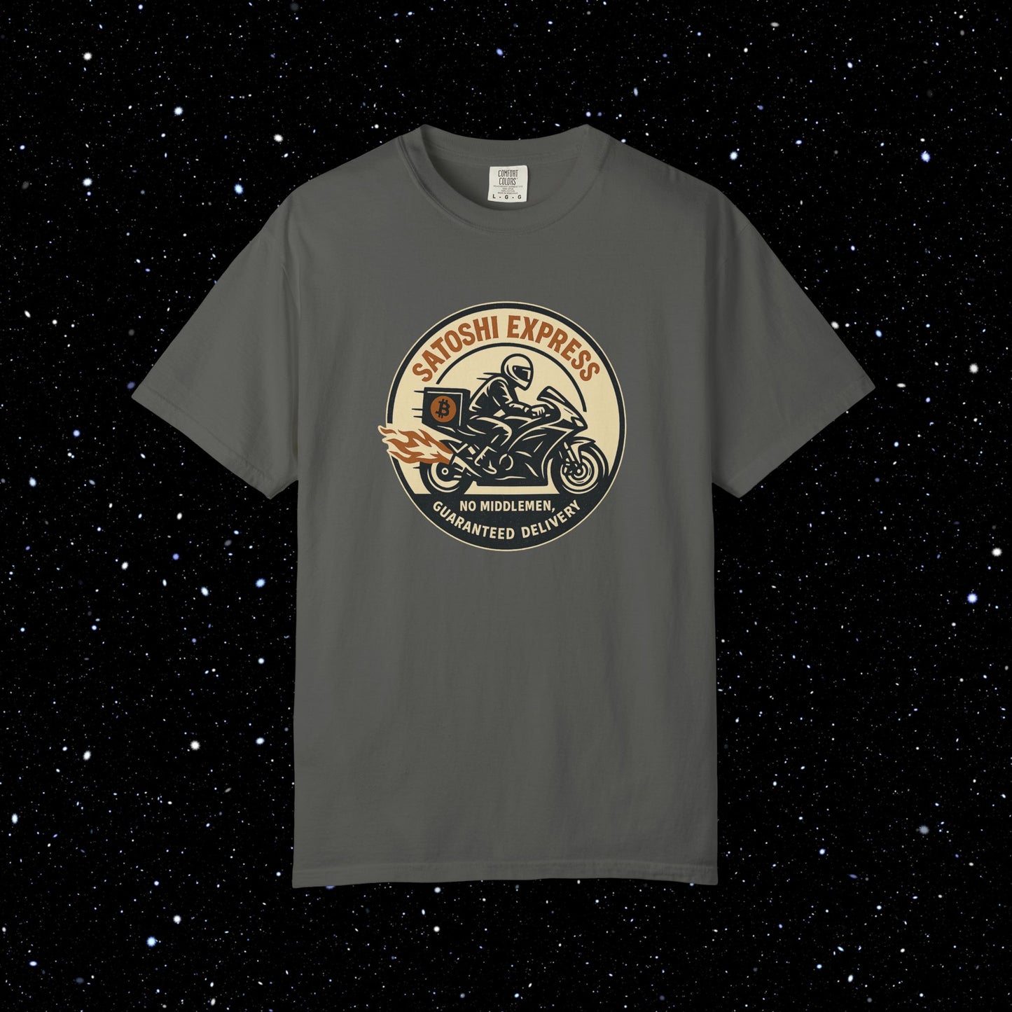 Satoshi Express Bitcoin Biker Tee